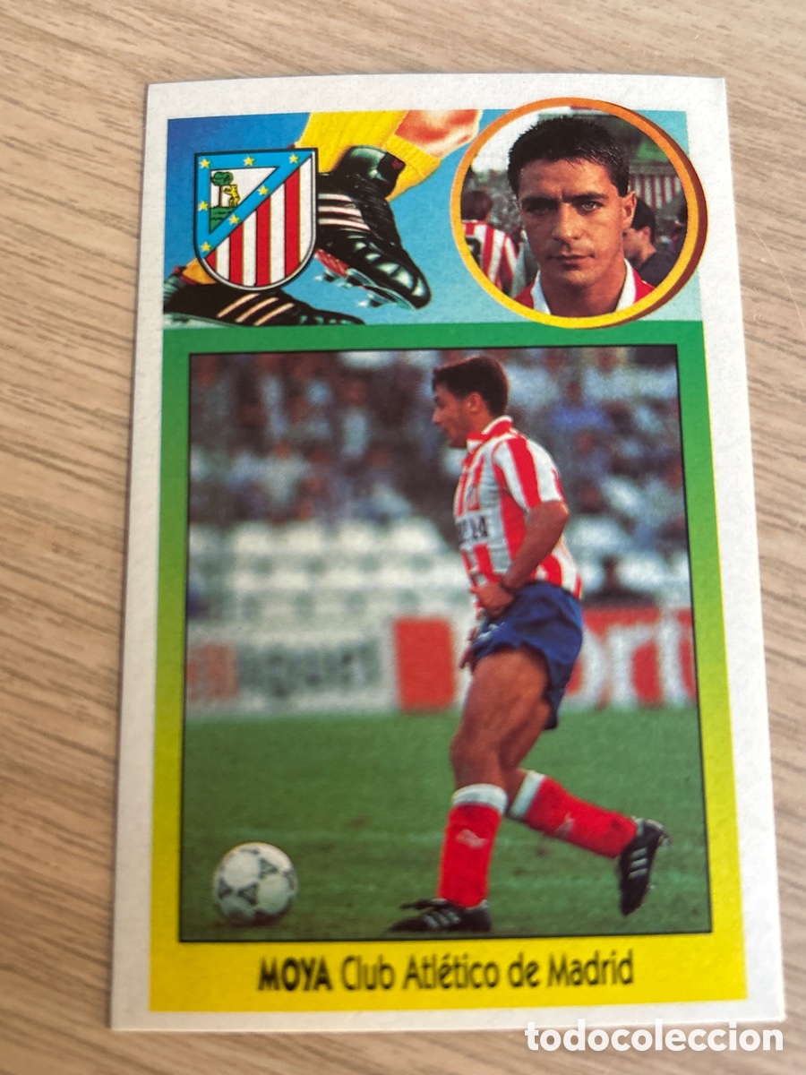 Figurine di Calcio: MOYA ATLETICO MADRID BAJA ADHESIVO LIGA ESTE 1993 1994 93 94 NUNCA PEGADO SIN PEGAR