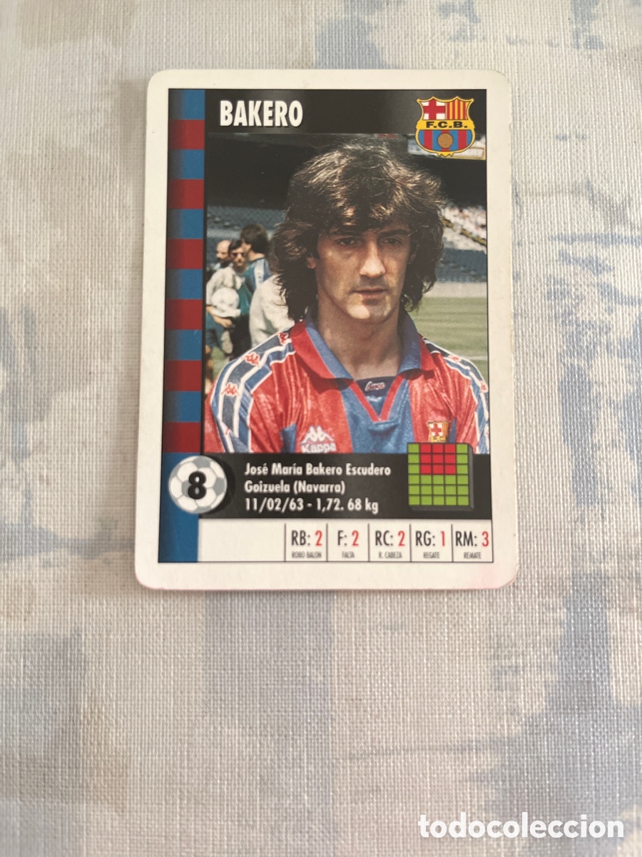 Cromos de Futebol: BAKERO F.C.BARCELONA SUPER GOL 95 96 MARCA LFP 1995 1996 CARTA TAMA&Ntilde;O FOURNIER EN PERFECTO ESTADO