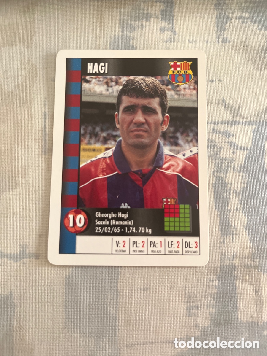 Cromos de Futebol: HAGI F.C.BARCELONA SUPER GOL 95 96 MARCA LFP 1995 1996 CARTA TAMA&Ntilde;O FOURNIER EN PERFECTO ESTADO