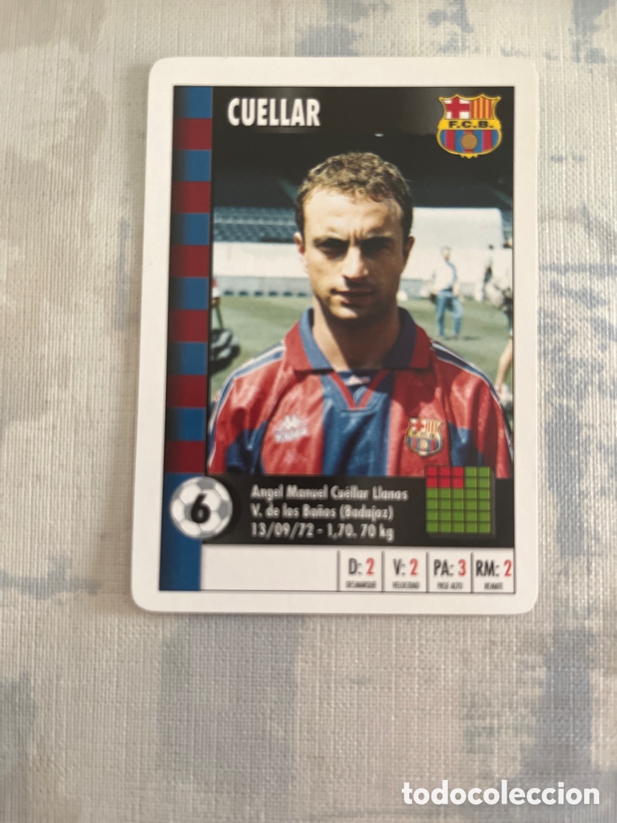 Cromos de Futebol: CUELLAR F.C.BARCELONA SUPER GOL 95 96 MARCA LFP 1995 1996 CARTA TAMA&Ntilde;O FOURNIER EN PERFECTO ESTADO