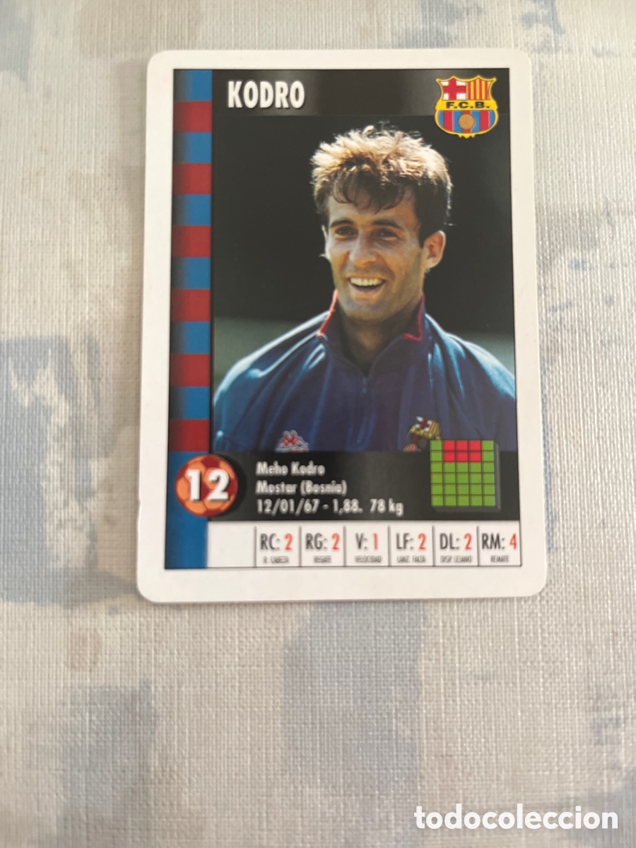 Cromos de Futebol: KODRO F.C.BARCELONA SUPER GOL 95 96 MARCA LFP 1995 1996 CARTA TAMA&Ntilde;O FOURNIER EN PERFECTO ESTADO
