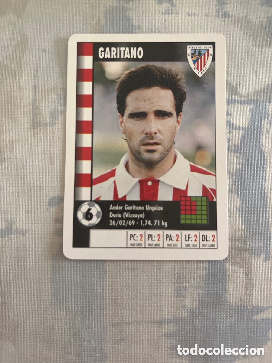 Figurine di Calcio: GARITANO ATHLETIC CLUB SUPER GOL 95 96 MARCA LFP 1995 1996 CARTA TAMA&Ntilde;O FOURNIER PERFECTO ESTADO