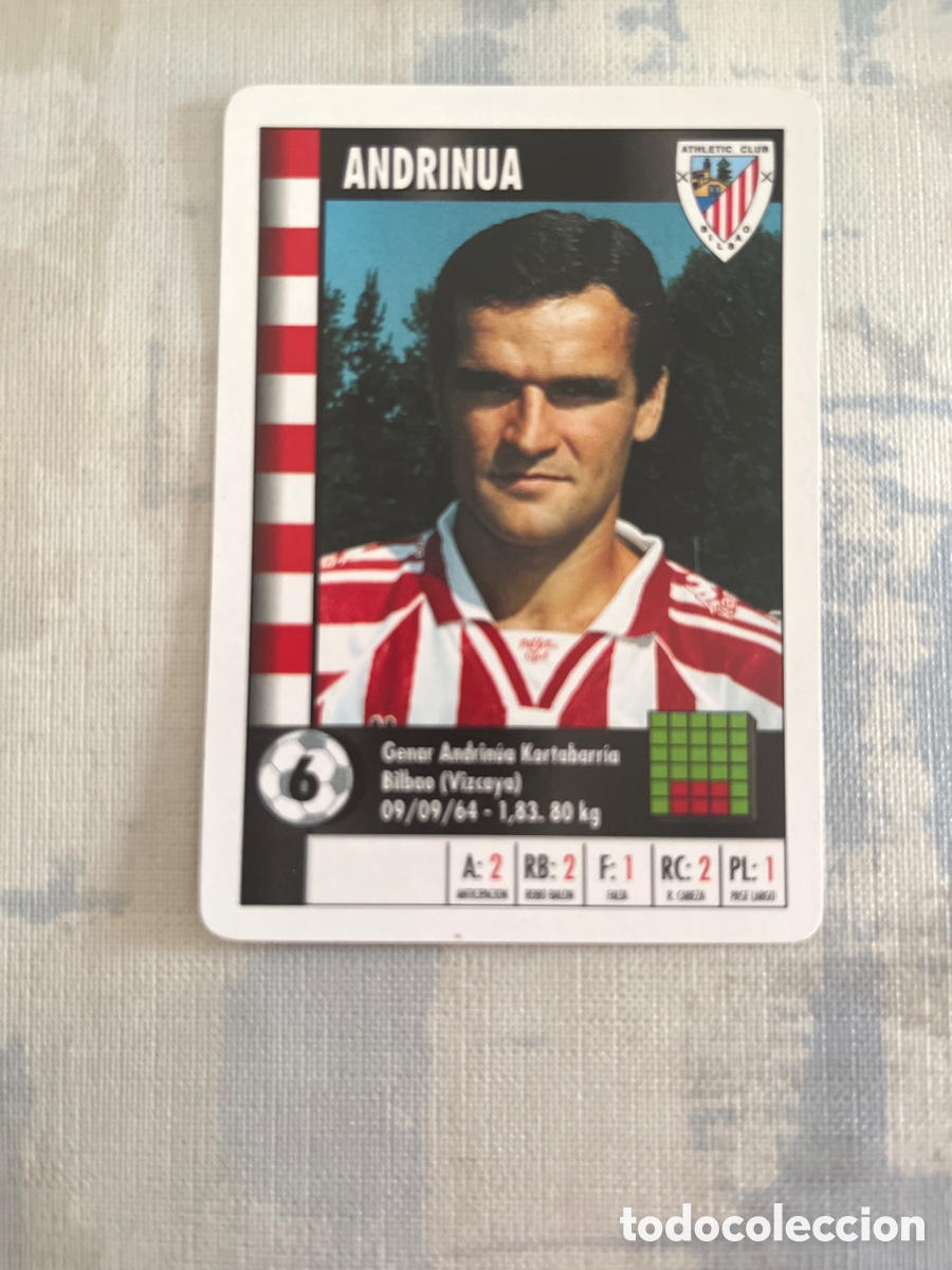Figurine di Calcio: ANDRINUA ATHLETIC CLUB SUPER GOL 95 96 MARCA LFP 1995 1996 CARTA TAMA&Ntilde;O FOURNIER PERFECTO ESTADO