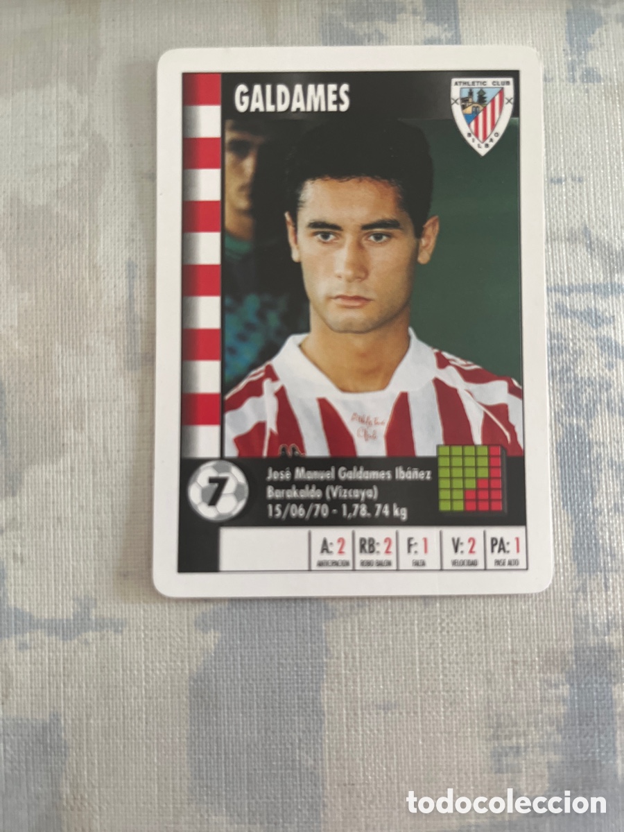 Cromos de F&uacute;tbol: GALDAMES ATHLETIC CLUB SUPER GOL 95 96 MARCA LFP 1995 1996 CARTA TAMA&Ntilde;O FOURNIER PERFECTO ESTADO