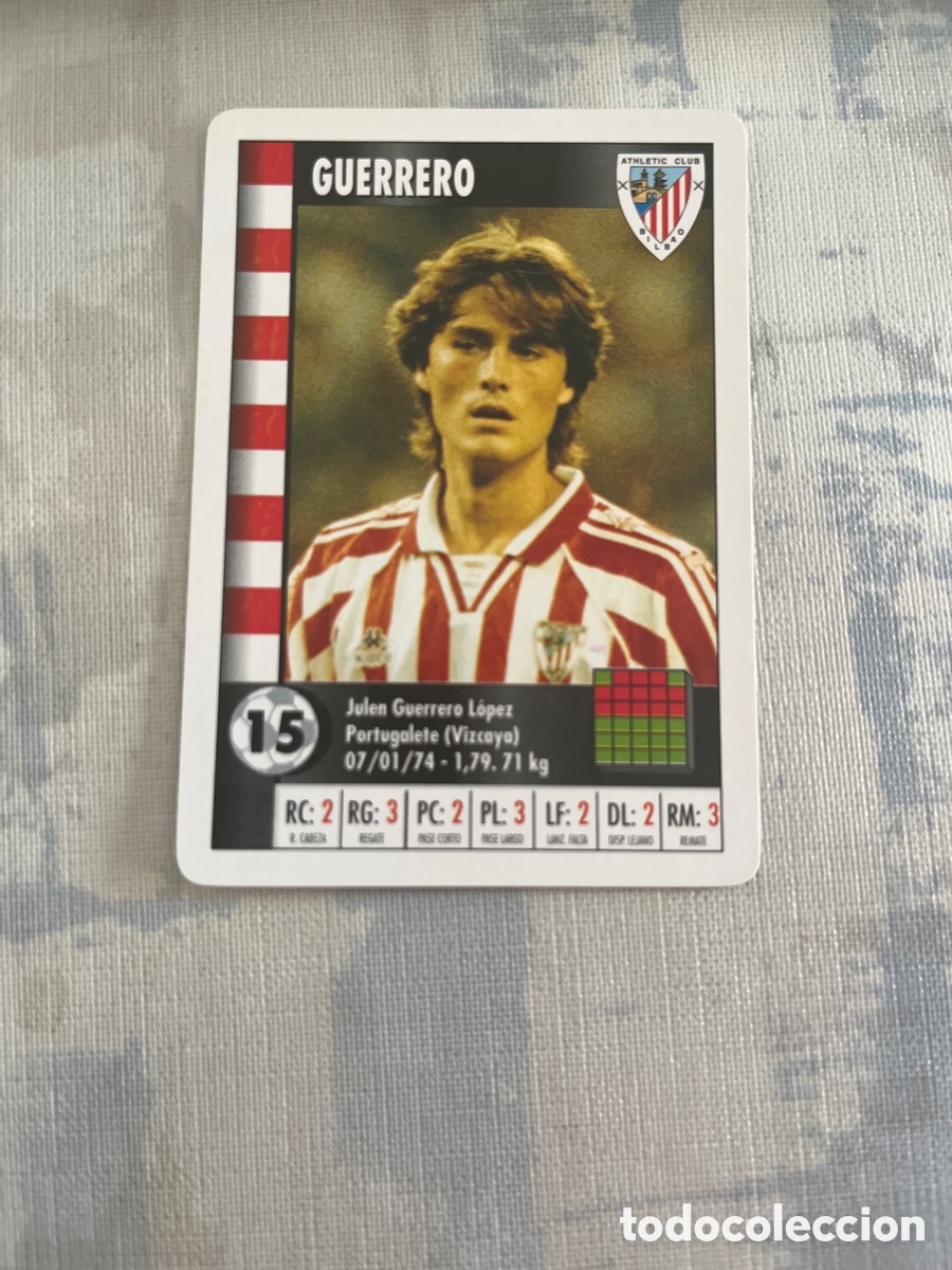 Figurine di Calcio: GUERRERO ATHLETIC CLUB SUPER GOL 95 96 MARCA LFP 1995 1996 CARTA TAM. FOURNIER PERFECTO ESTADO