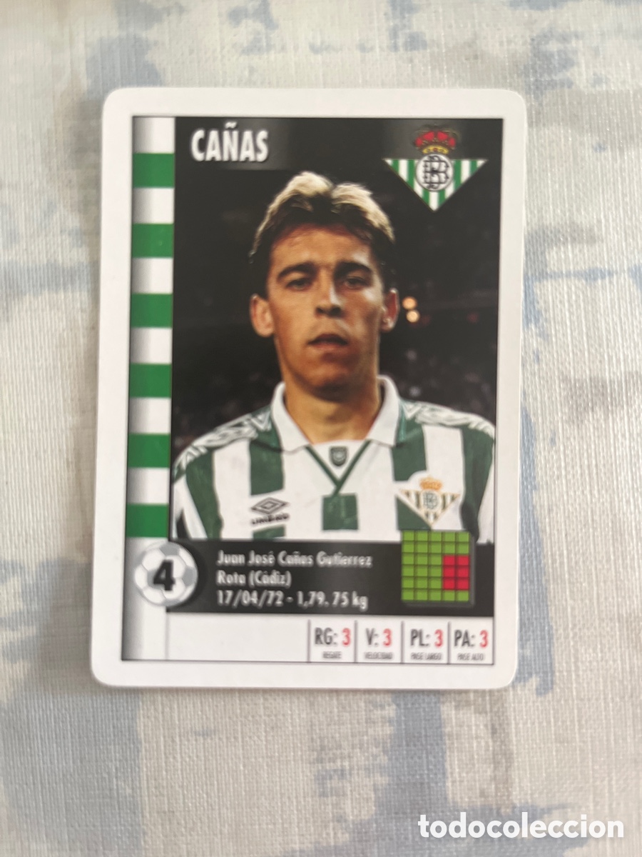 Figurine di Calcio: CA&Ntilde;AS REAL BETIS SUPER GOL 95 96 MARCA LFP 1995 1996 CARTA TAMA&Ntilde;O FOURNIER PERFECTO ESTADO