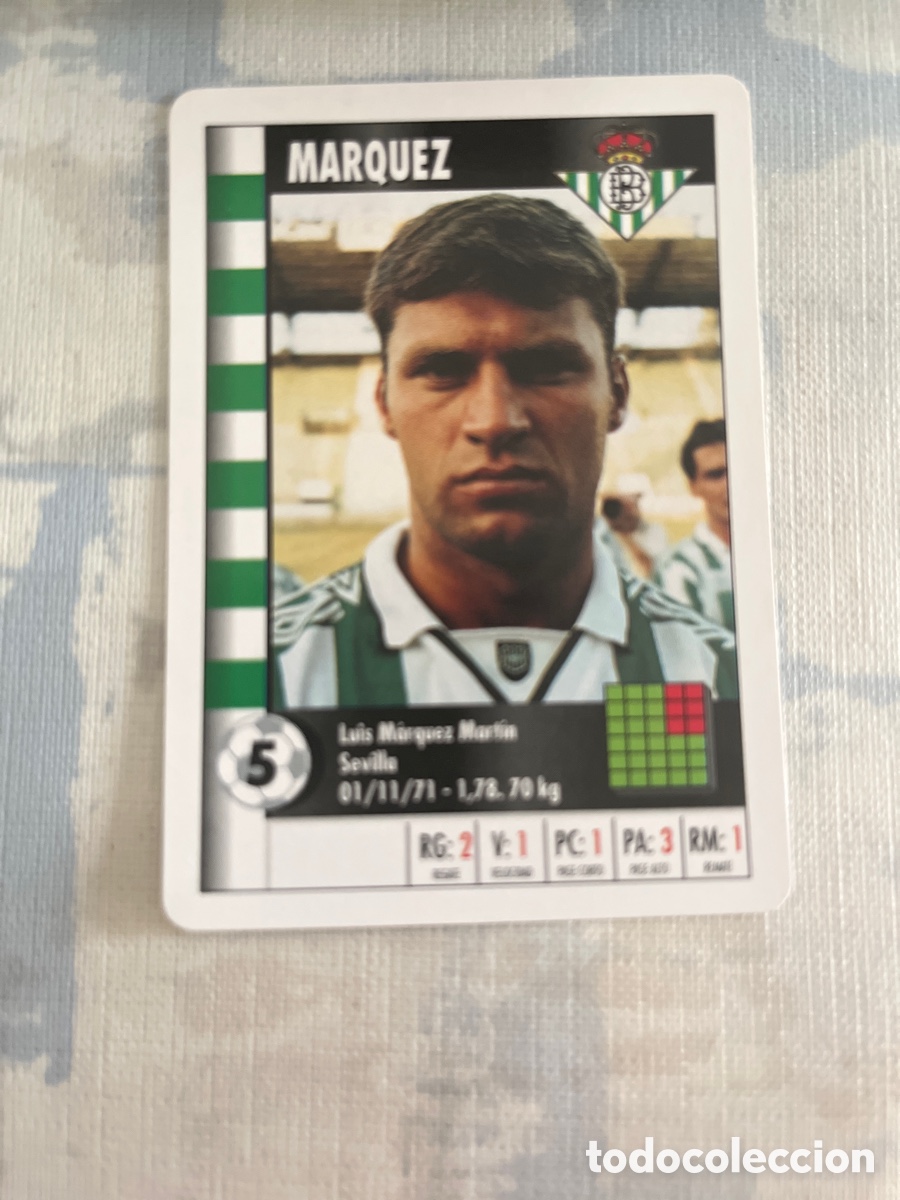 Cromos de F&uacute;tbol: MARQUEZ REAL BETIS SUPER GOL 95 96 MARCA LFP 1995 1996 CARTA TAMA&Ntilde;O FOURNIER PERFECTO ESTADO