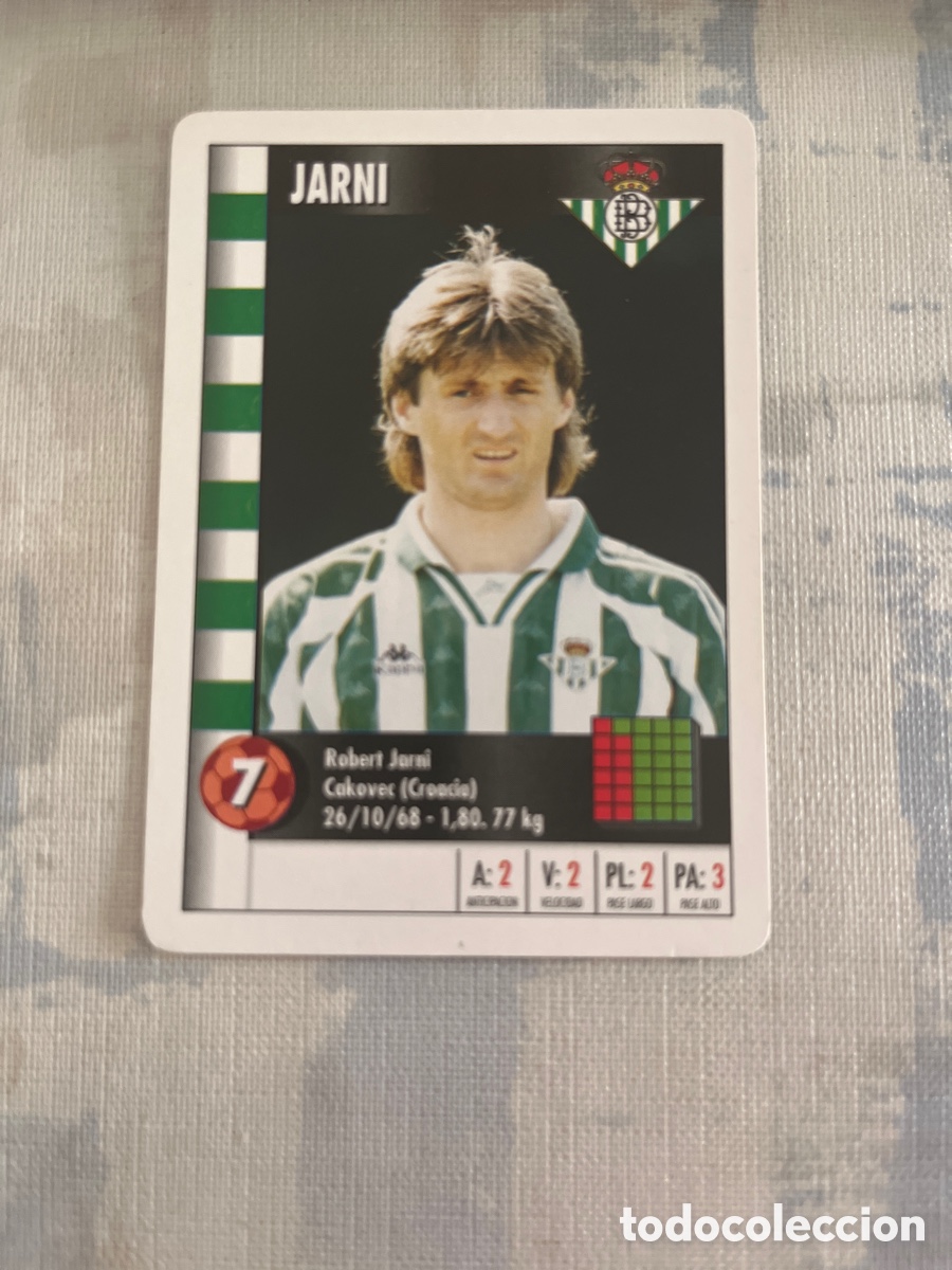 Cromos de F&uacute;tbol: JARNI REAL BETIS SUPER GOL 95 96 MARCA LFP 1995 1996 CARTA TAMA&Ntilde;O FOURNIER PERFECTO ESTADO