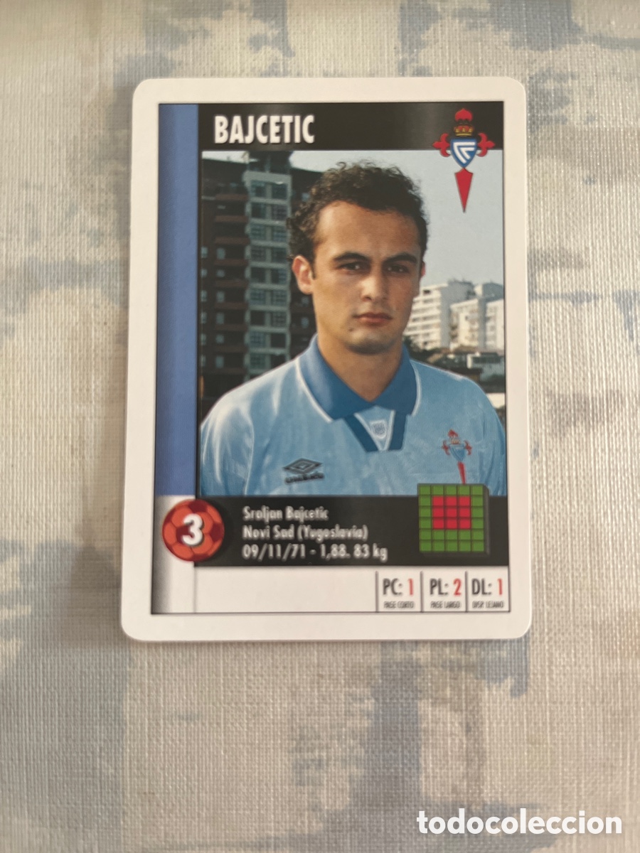 Figurine di Calcio: BAJCETIC CELTA DE VIGO SUPER GOL 95 96 MARCA LFP 1995 1996 CARTA TAMA&Ntilde;O FOURNIER PERFECTO ESTADO