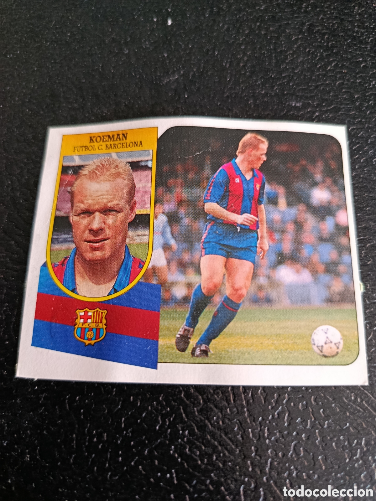 Cromos de f&uacute;tbol: KOEMAN BARCELONA CARTON LIGA ESTE 1991/92 91 92 RECUPERADO DESPEGADO