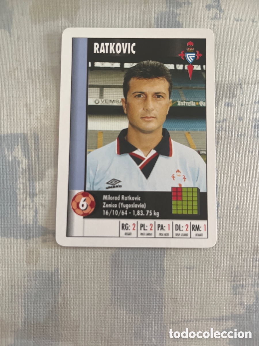 Figurine di Calcio: RATKOVIC CELTA DE VIGO SUPER GOL 95 96 MARCA LFP 1995 1996 CARTA TAM. FOURNIER PERFECTO ESTADO