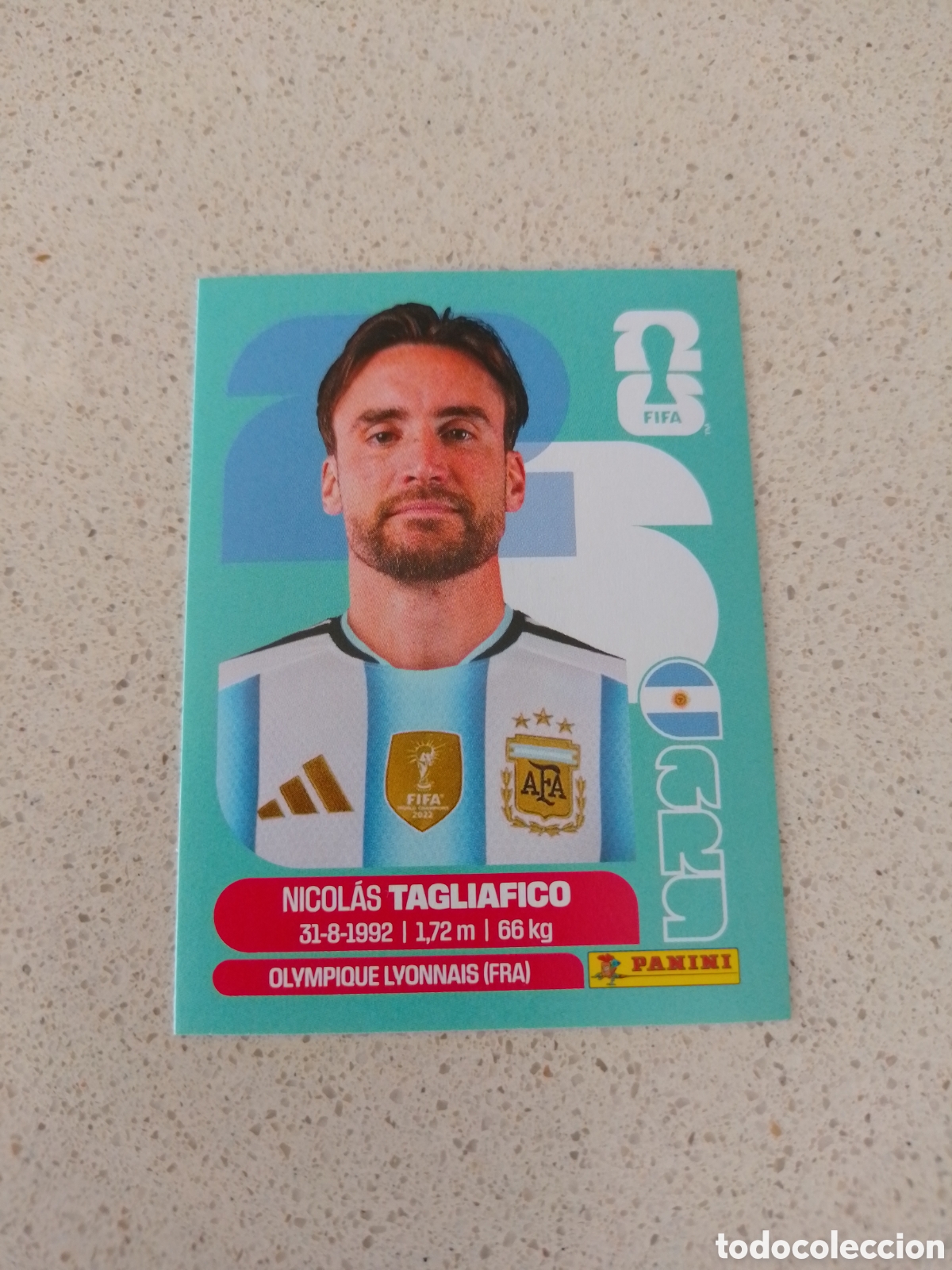 Figurine di Calcio: CROMO NUMERO 6 TAGLIAFICO ARGENTINA . MUNDIAL 2026. PANINI.