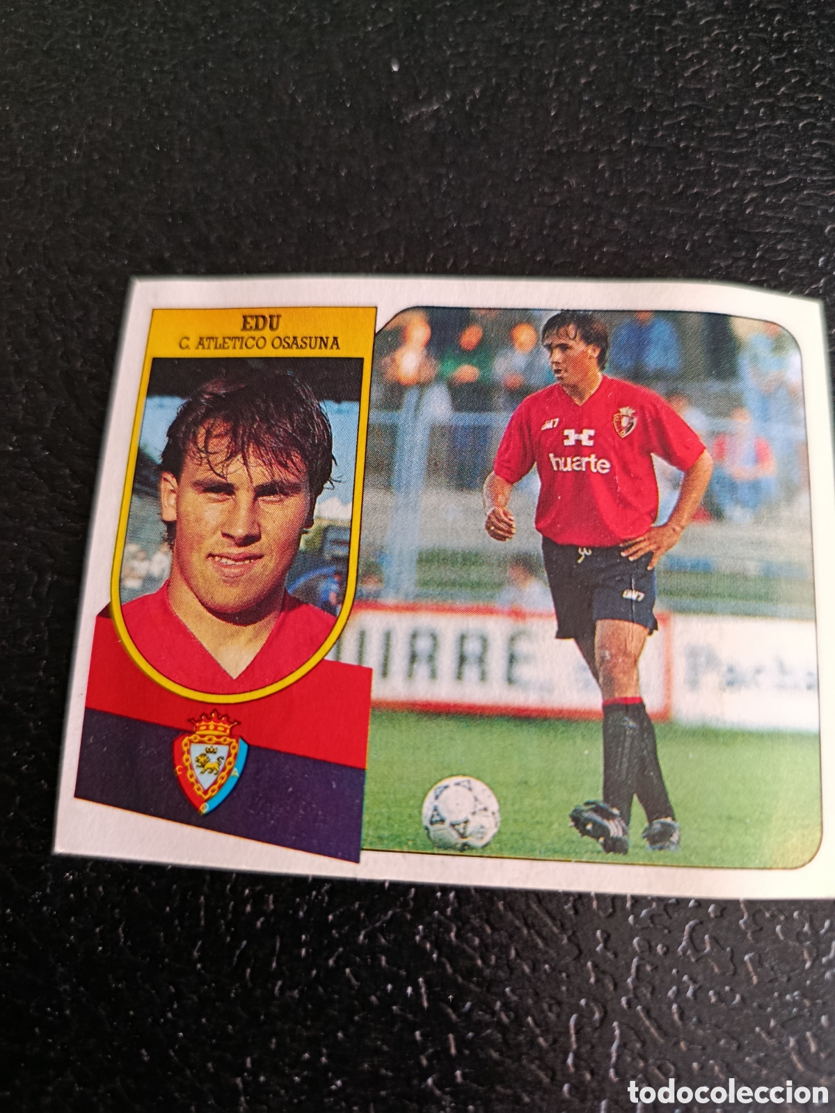Figurine di Calcio: LIGA ESTE 1991 1992 91 92 EDICIONES ESTE ULTIMOS FICHAJES N 9 EDU OSASUNA CARTON DESPEGADO