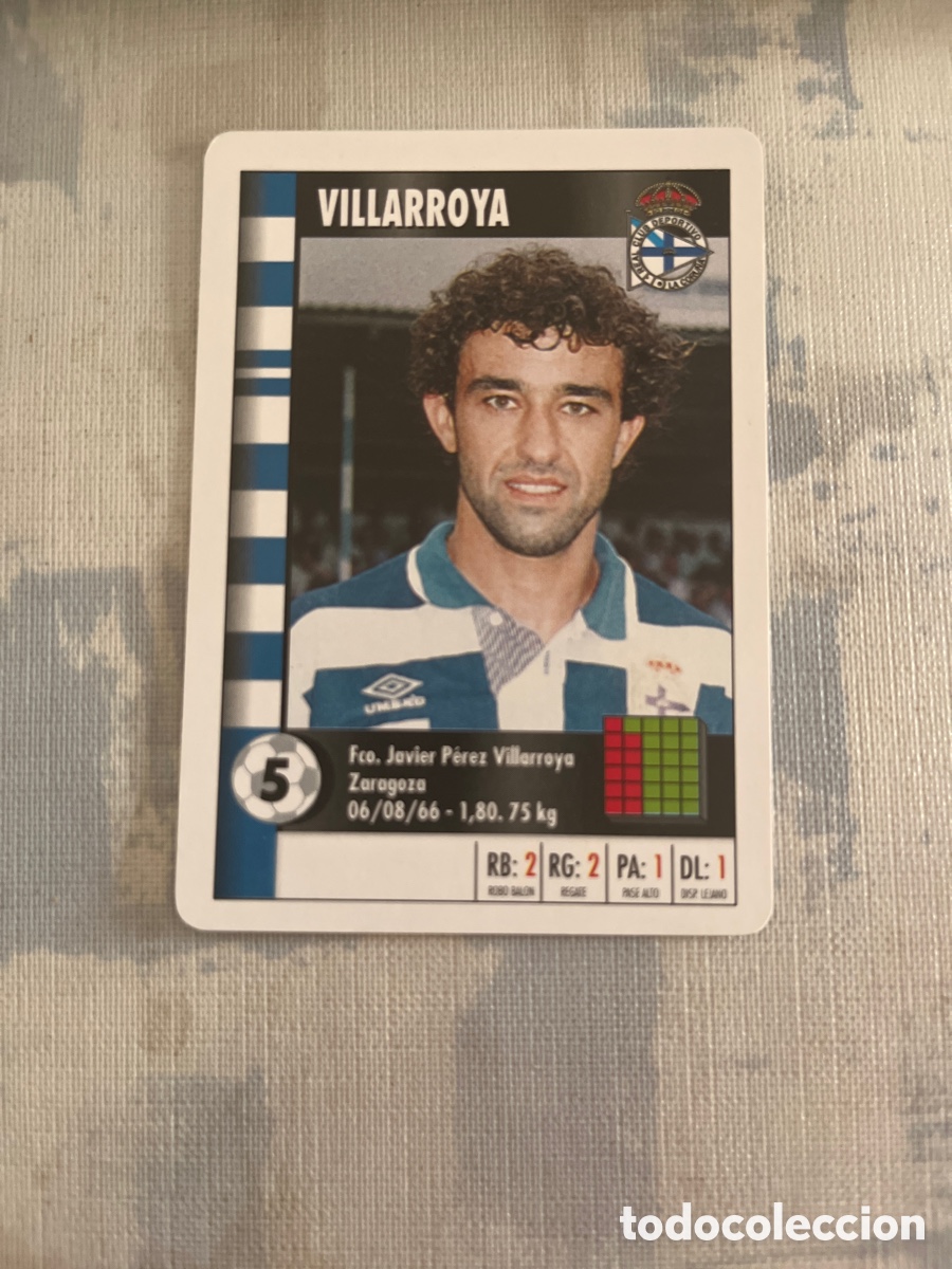 Figurine di Calcio: VILLARROYA DEPORTIVO DE LA CORU&Ntilde;A SUPER GOL 95 96 MARCA LFP 1995 1996 CARTA FOURNIER PERFECTO ESTADO