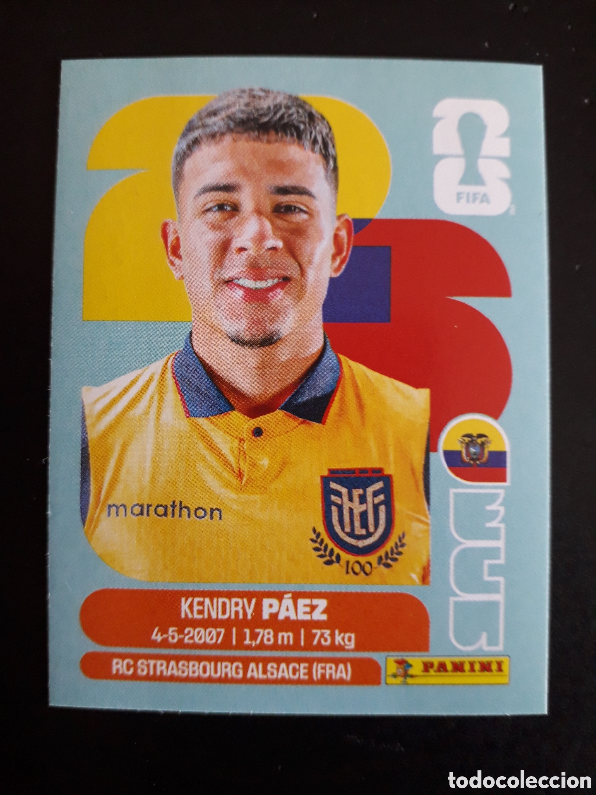 Cromos de F&uacute;tbol: P&Aacute;EZ ECUADOR ECU 11 MUNDIAL F&Uacute;TBOL 2026 FIFA WORLD CUP PANINI SIN PEGAR PEDIDO M&Iacute;NIMO 3&euro;