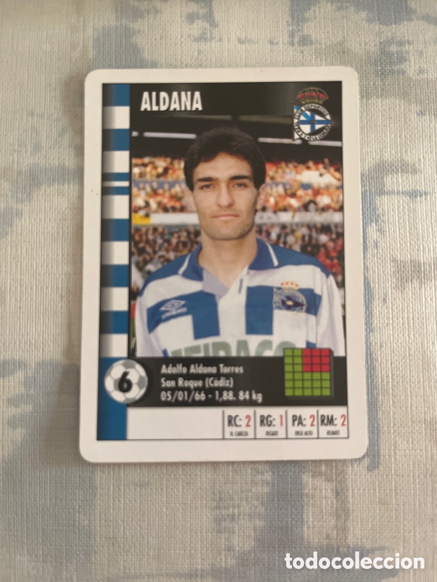 Cromos de F&uacute;tbol: ALDANA DEPORTIVO LA CORU&Ntilde;A SUPER GOL 95 96 MARCA LFP 1995 1996 CARTA FOURNIER PERFECTO ESTADO