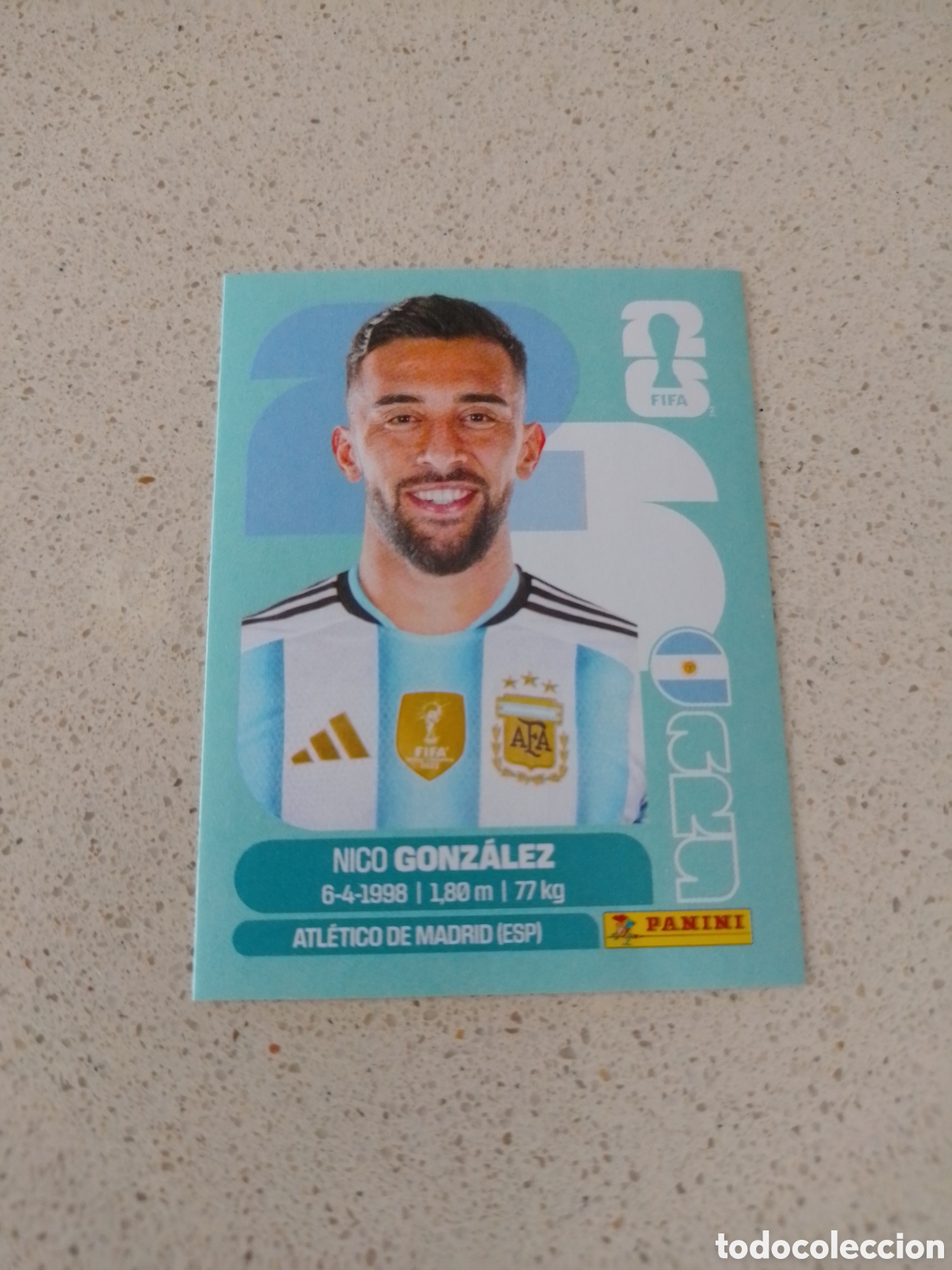 Cromos de F&uacute;tbol: CROMO NUMERO 16 NICO GONZALEZ ARGENTINA . MUNDIAL 2026. PANINI.