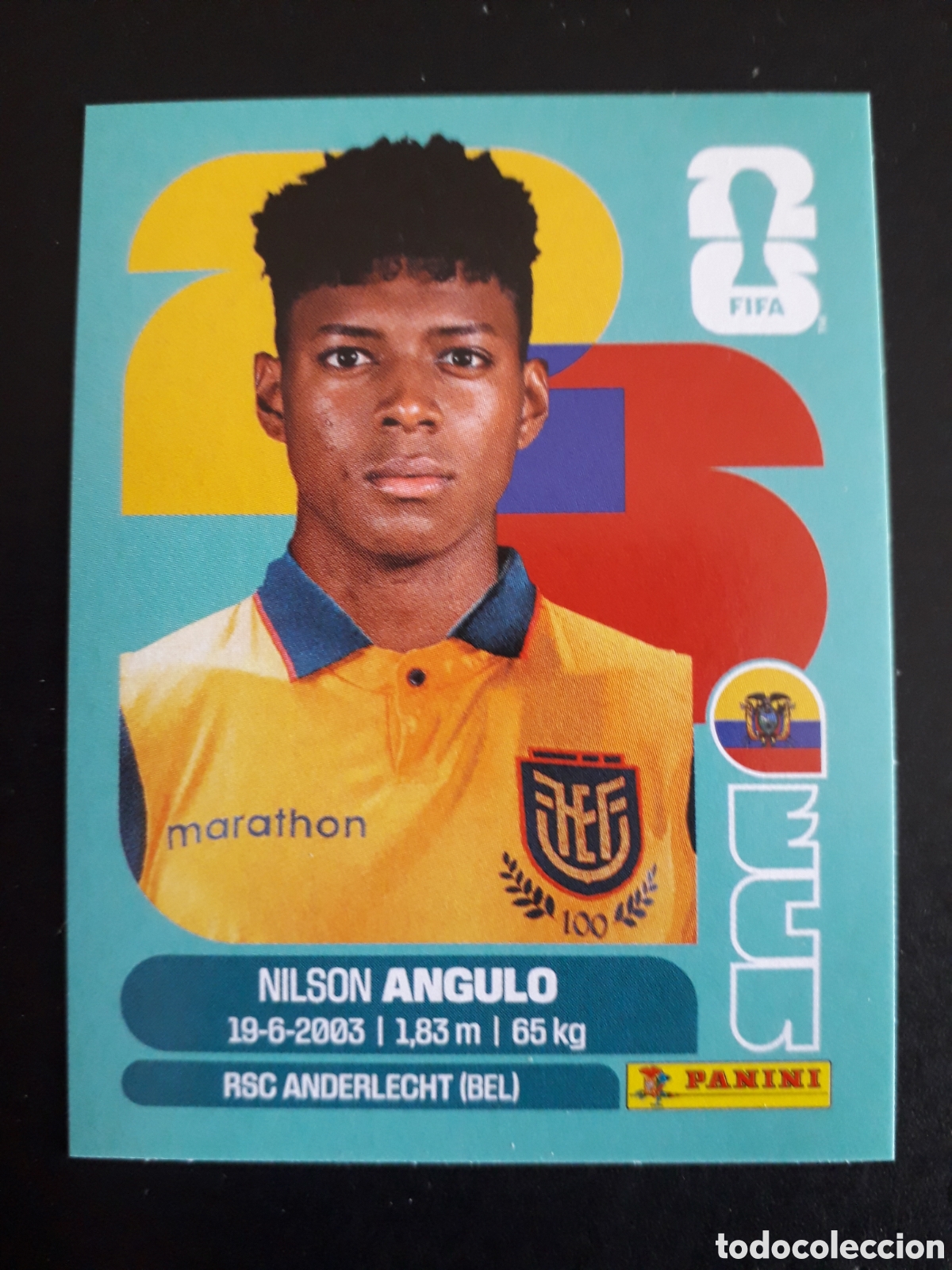 Cromos de F&uacute;tbol: ANGULO ECUADOR ECU 17 MUNDIAL F&Uacute;TBOL 2026 FIFA WORLD CUP PANINI SIN PEGAR PEDIDO M&Iacute;NIMO 3&euro;