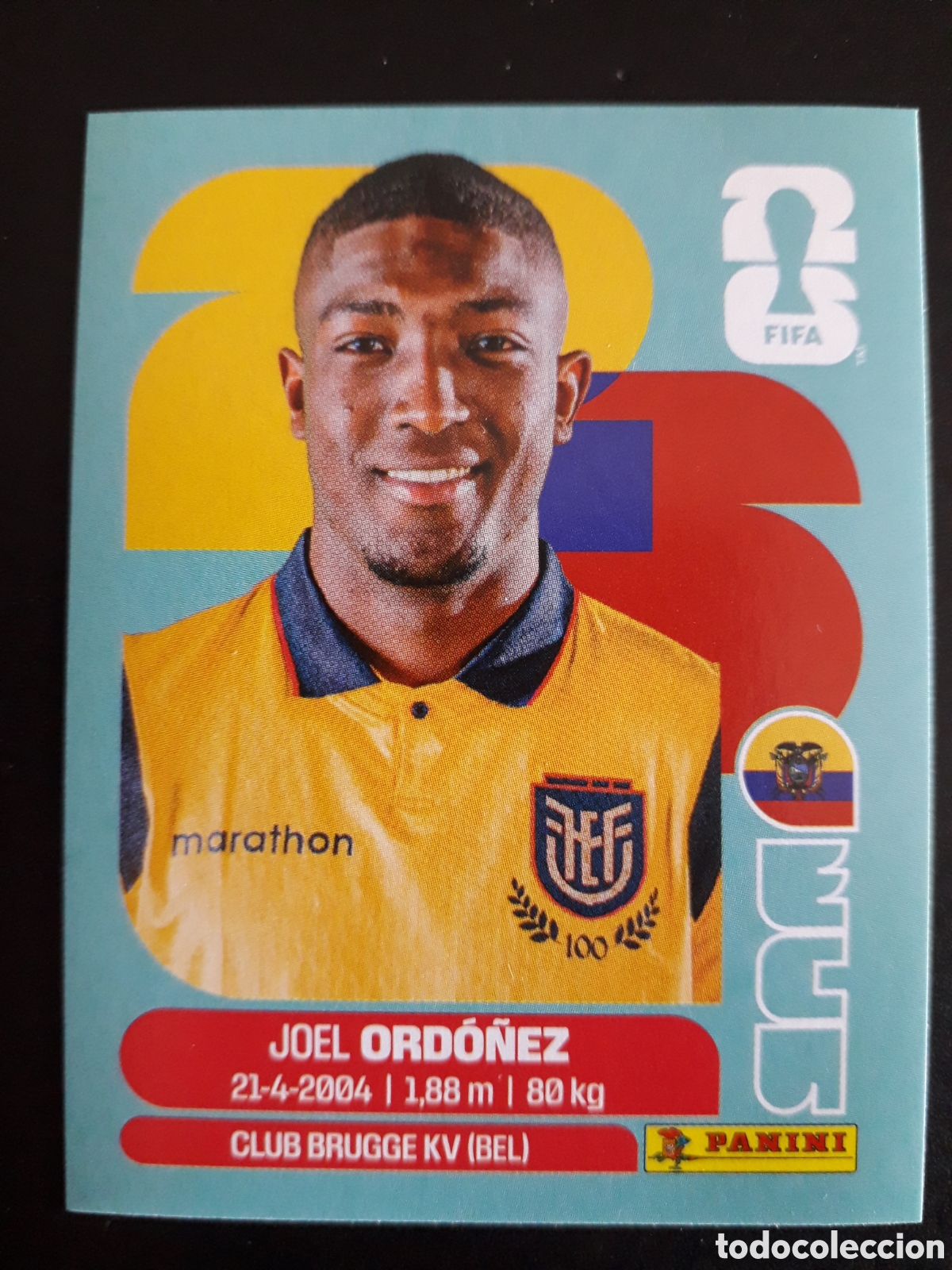 Fu&szlig;ball-Sticker: ORD&Oacute;&Ntilde;EZ ECUADOR ECU 8 MUNDIAL F&Uacute;TBOL 2026 FIFA WORLD CUP PANINI SIN PEGAR PEDIDO M&Iacute;NIMO 3&euro;