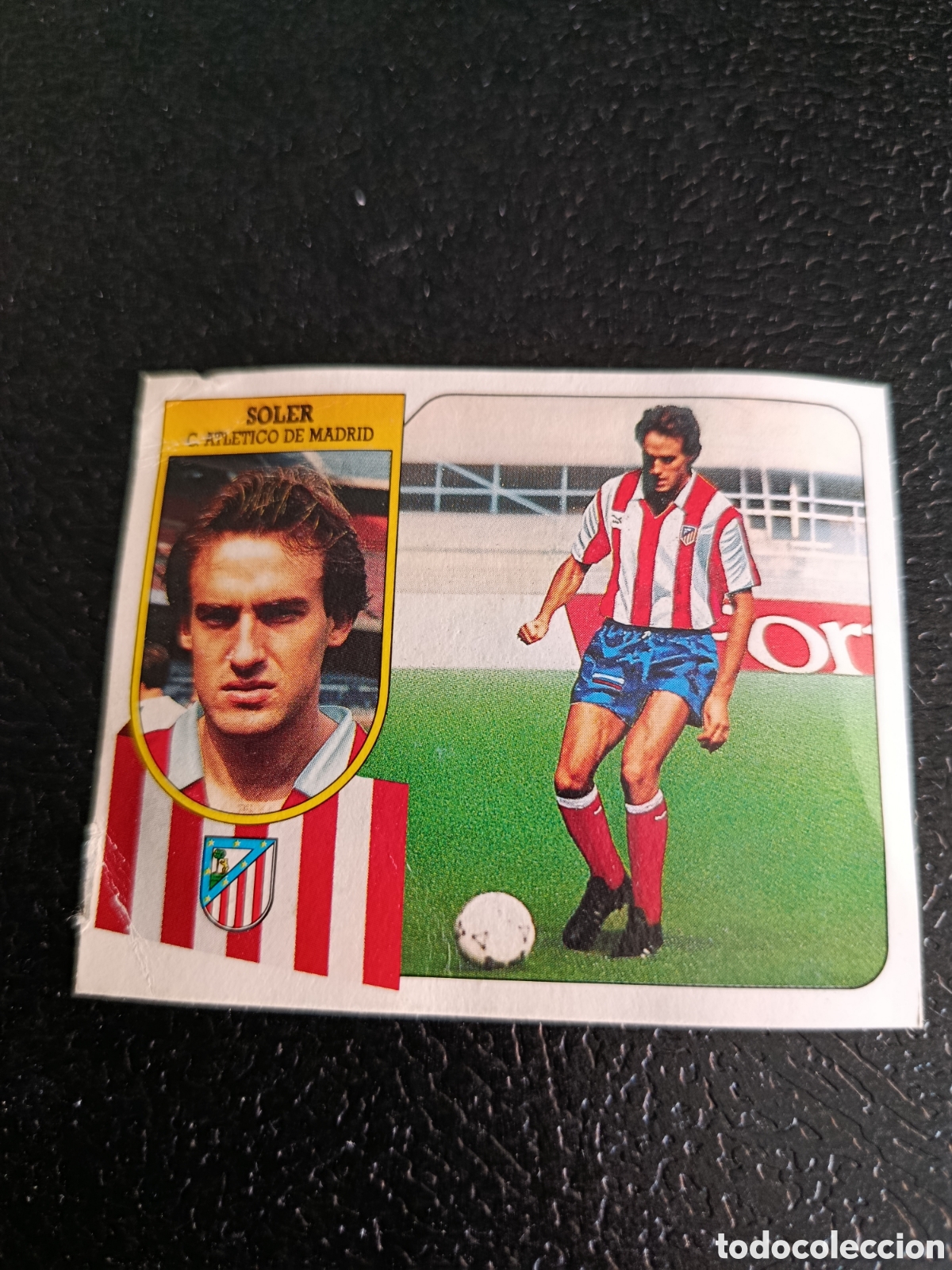 Cromos de f&uacute;tbol: SOLER ATLETICO MADRID FICHAJE 13 LIGA ESTE 1991/92 91 92 CARTON DESPEGADO