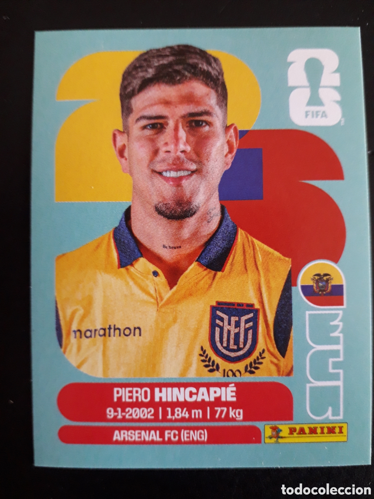 Figurine di Calcio: HINCAPI&Eacute; ECUADOR ECU 4 MUNDIAL F&Uacute;TBOL 2026 FIFA WORLD CUP PANINI SIN PEGAR PEDIDO M&Iacute;NIMO 3&euro;
