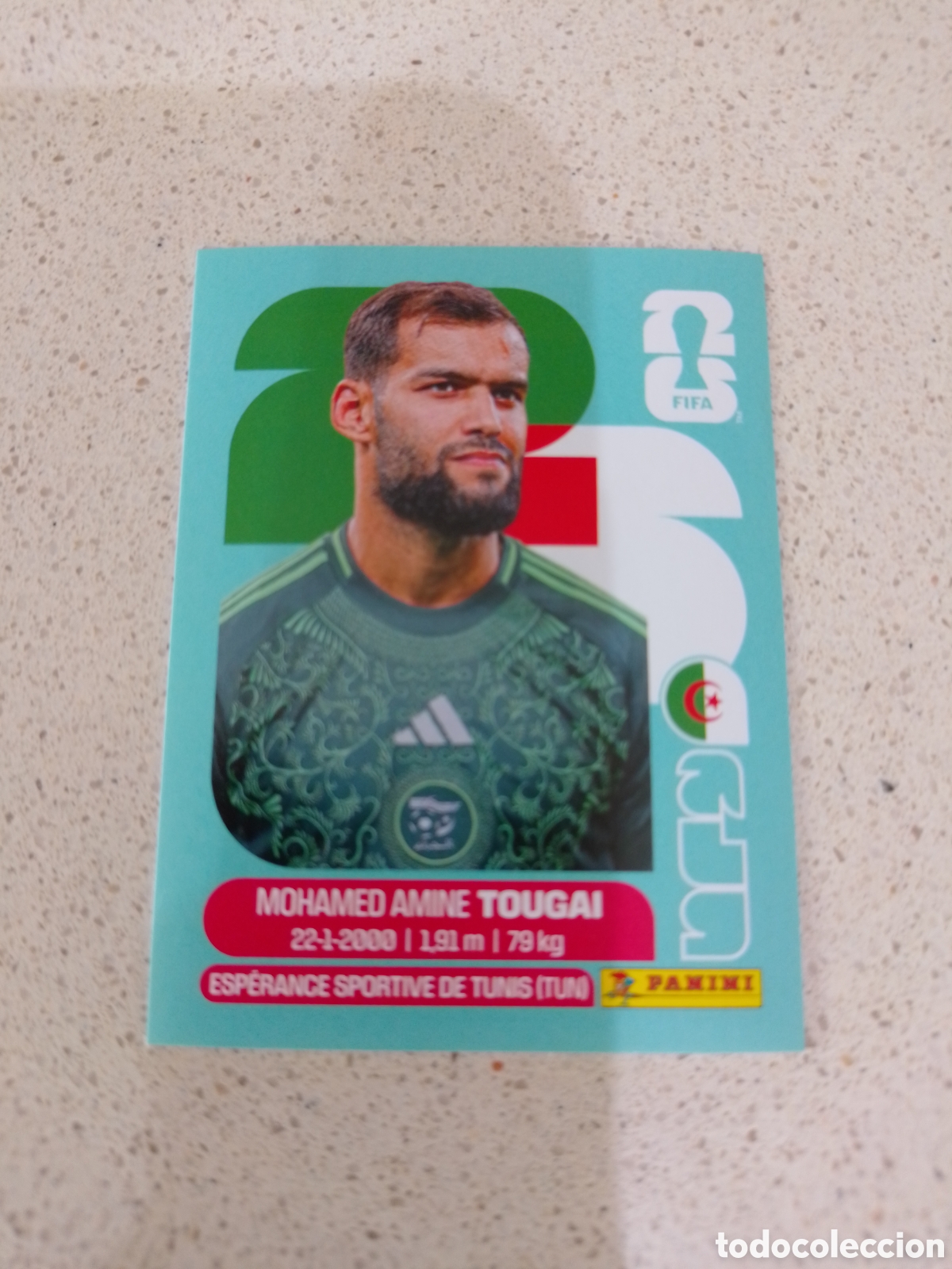 Cromos de F&uacute;tbol: CROMO NUMERO 6 TOUGAI ARGELIA. MUNDIAL 2026. PANINI.