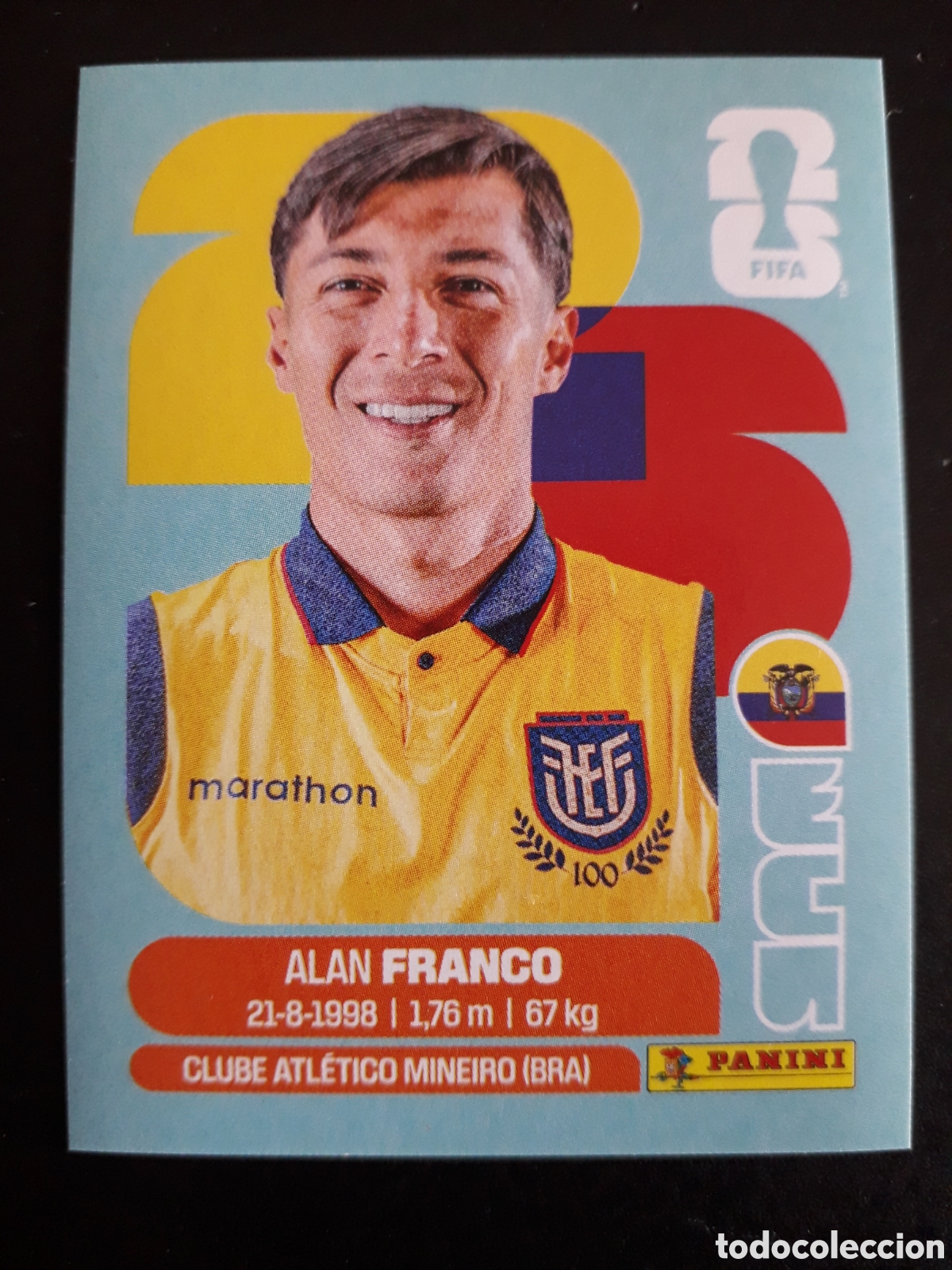 Cromos de F&uacute;tbol: FRANCO ECUADOR ECU 10 MUNDIAL F&Uacute;TBOL 2026 FIFA WORLD CUP PANINI SIN PEGAR PEDIDO M&Iacute;NIMO 3&euro;