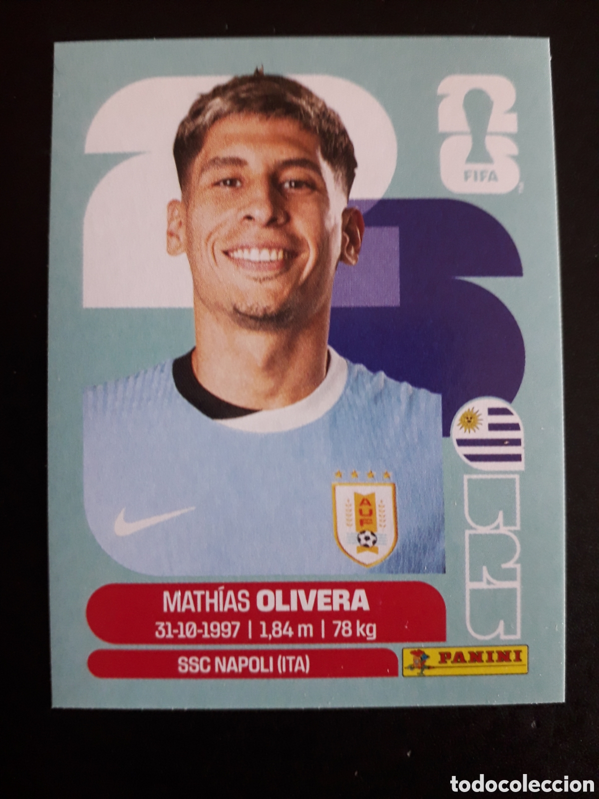 Cromos de F&uacute;tbol: OLIVERA URUGUAY URU 7 MUNDIAL F&Uacute;TBOL 2026 FIFA WORLD CUP PANINI SIN PEGAR PEDIDO M&Iacute;NIMO 3&euro;