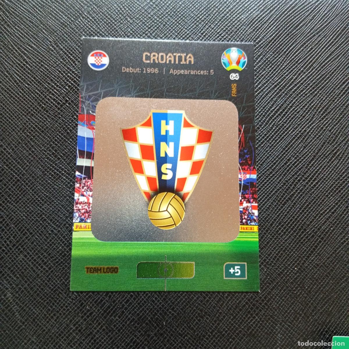 Cromos de F&uacute;tbol: 64 ESCUDO CROACIA PANINI ADRENALYN XL UEFA EURO 2020 CROMO FUTBOL 20- A209 PG18