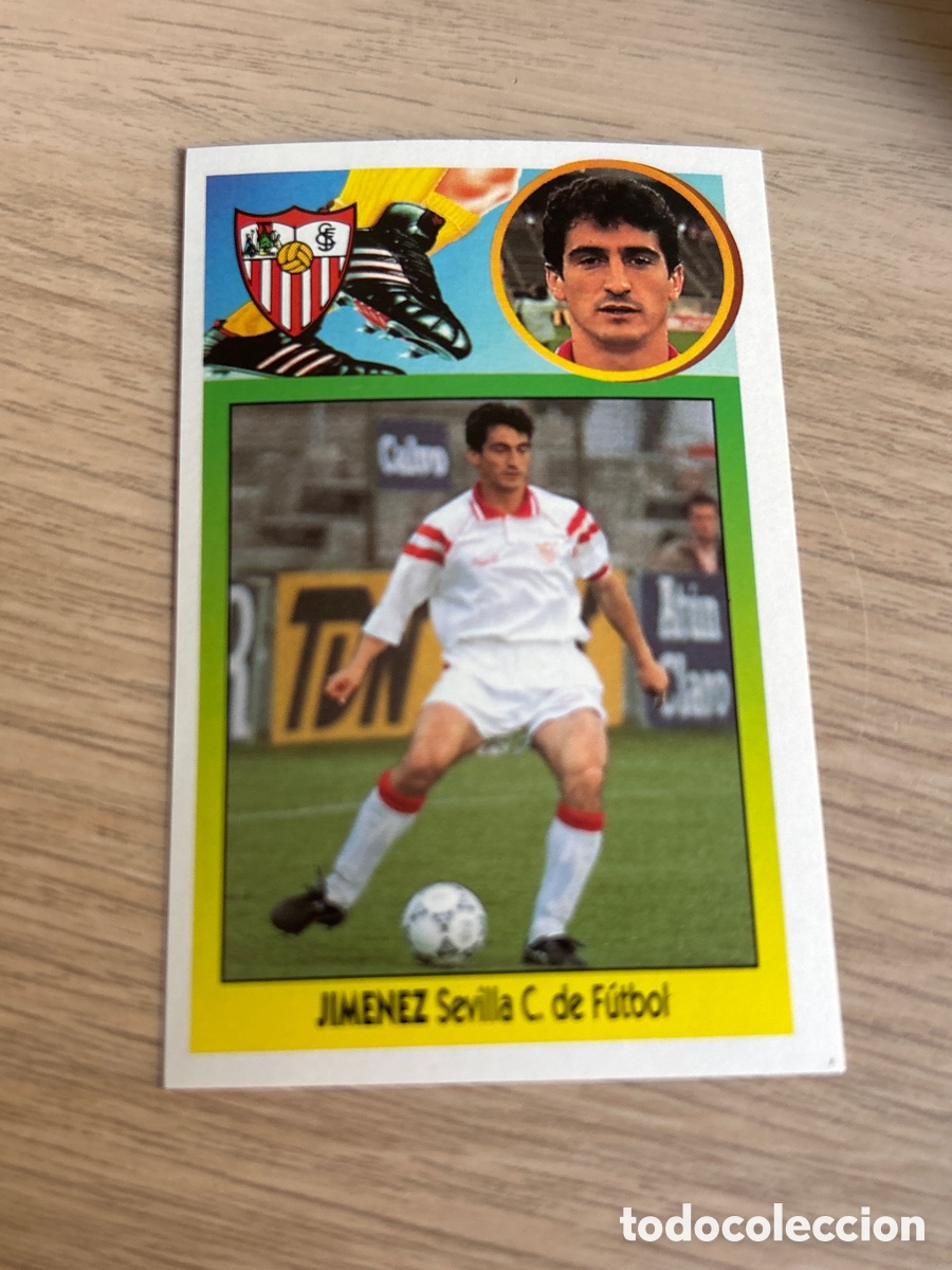 Cromos de F&uacute;tbol: JIMENEZ SEVILLA LIGA ESTE 1993 1994 93 94 ADHESIVO NUNCA PEGADO SIN PEGAR