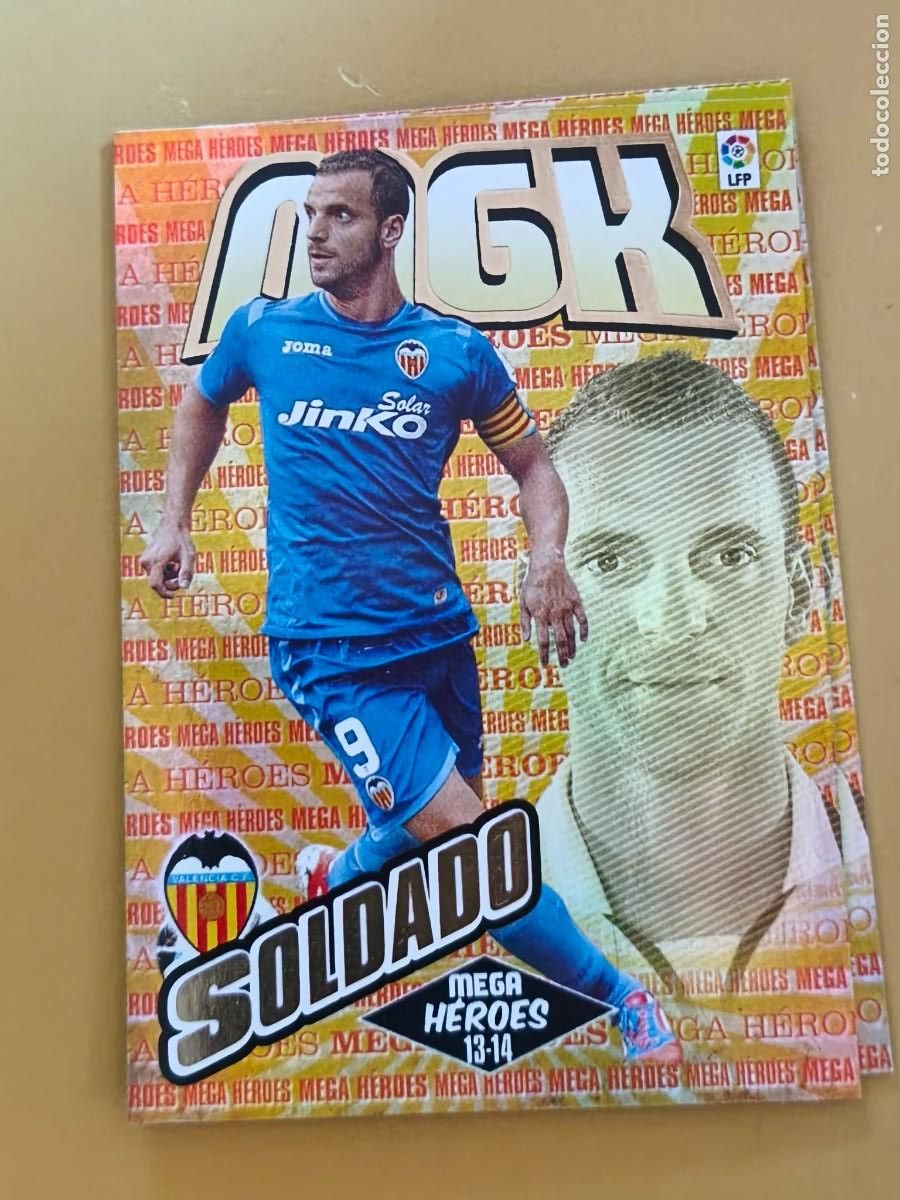 Football Stickers: soldado, 2013 14 mega heroes