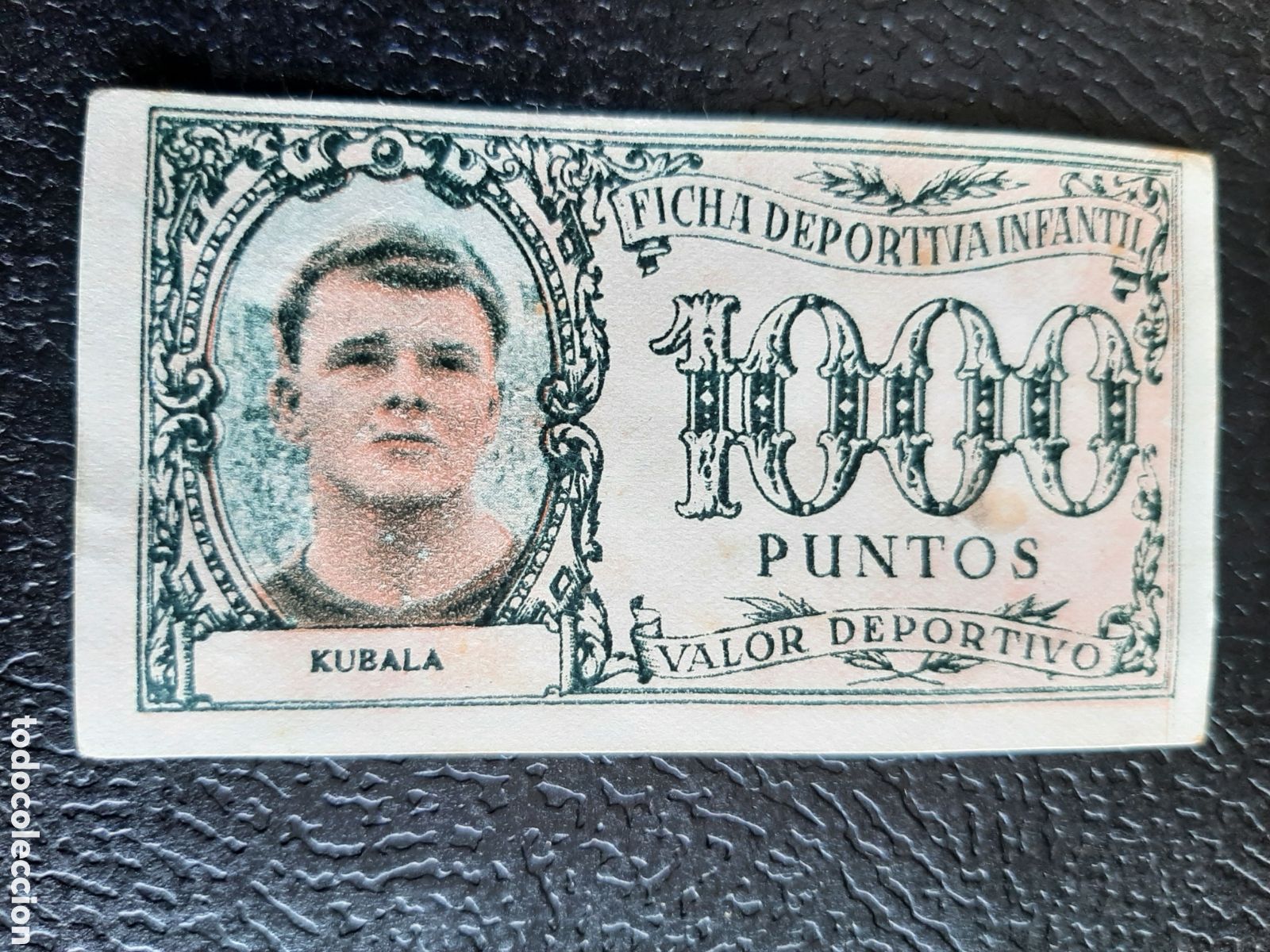 Cromos de Futebol: KUBALA ROOKIE FICHA DEPORTIVA INFANTIL VALOR DEPORTIVO 1000 PUNTOS ED SENDA 1952/53
