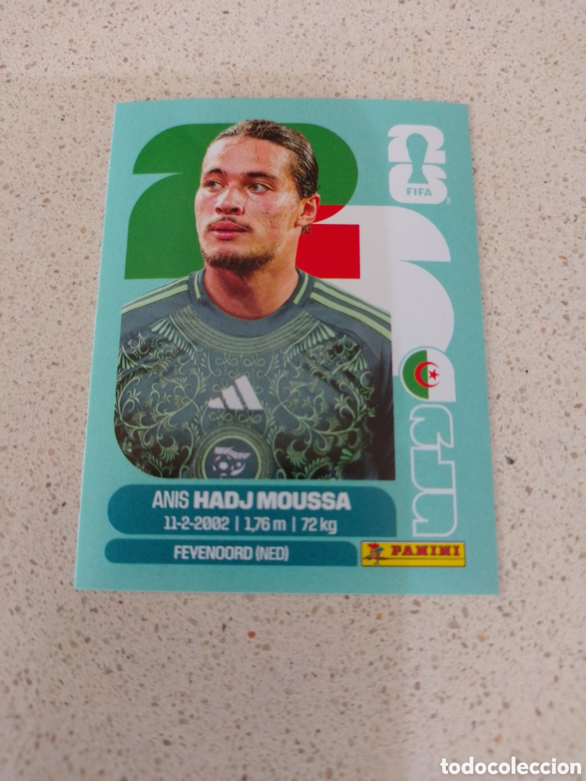 Cromos de Futebol: CROMO NUMERO 17 HADJ MOUSSA ARGELIA. MUNDIAL 2026. PANINI.