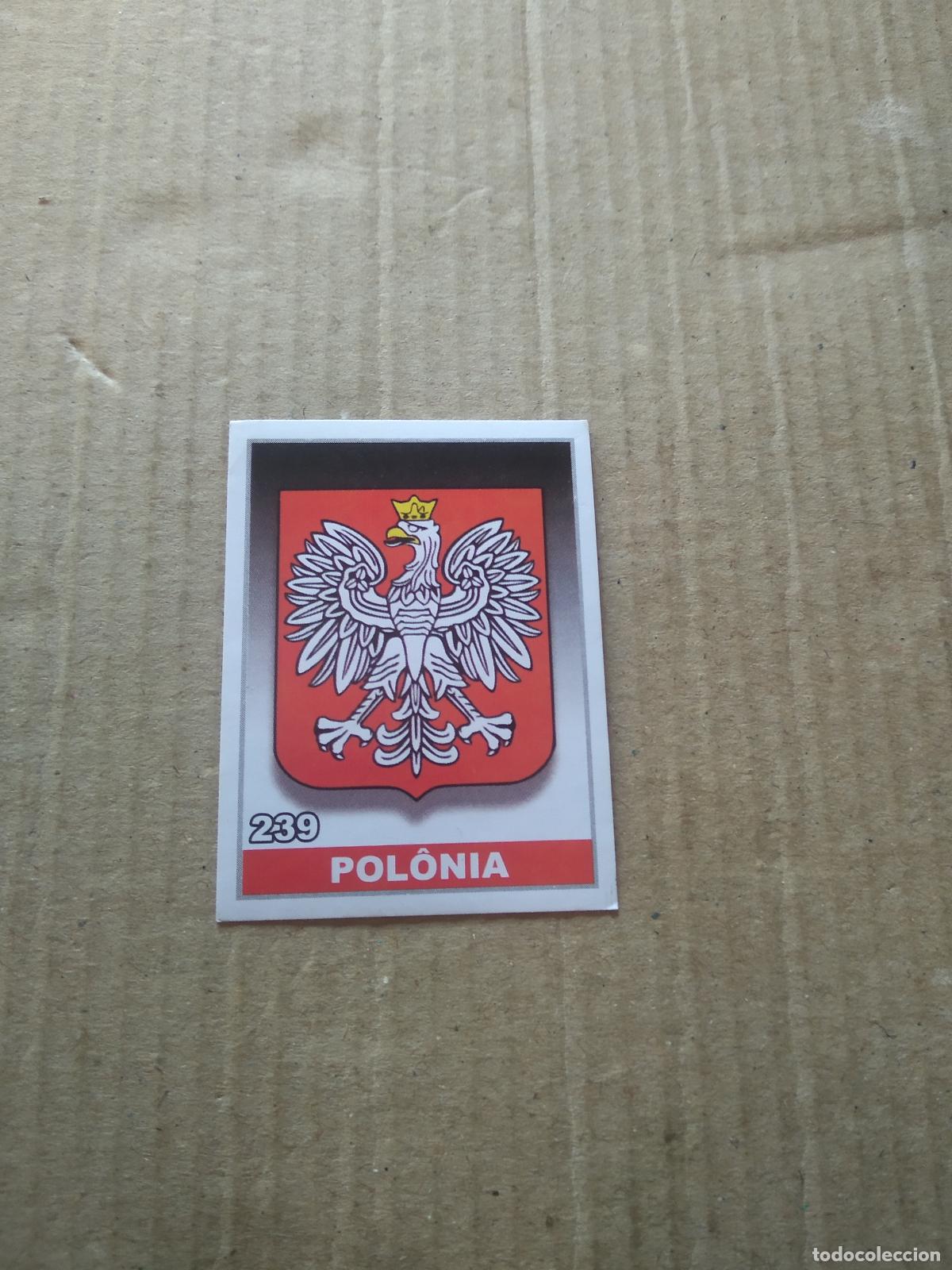 Cromos de F&uacute;tbol: 239 ESCUDO POLONIA CROMO FUTBOL MUNDIAL 2022 WORLD CUP COPA MUNDO EDITADO EN BRASIL