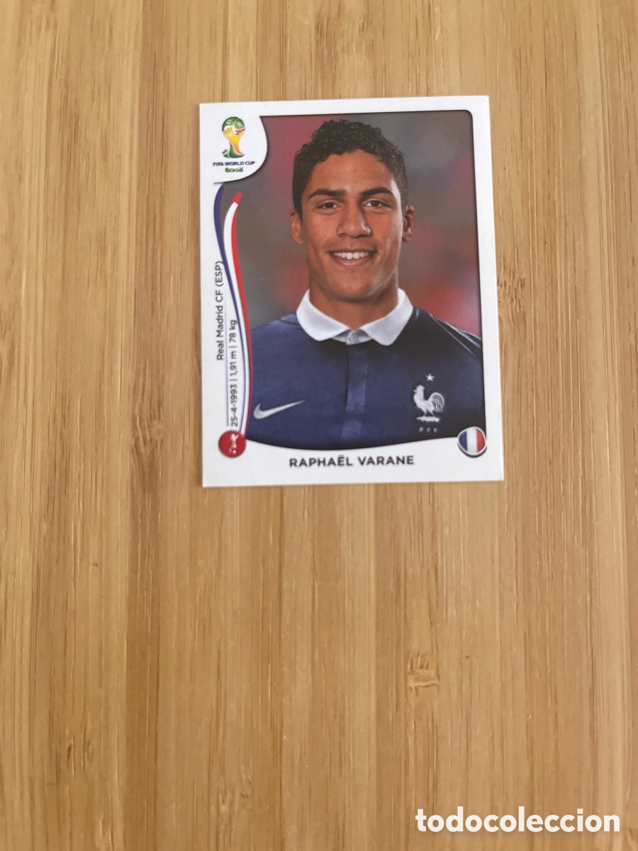 Cromos de f&uacute;tbol: RAPHAEL VARANE 379 FRANCIA FRANCE MUNDIAL BRASIL 2014 PANINI NUEVO SIN PEGAR FIFA WORLD CUP BRASIL