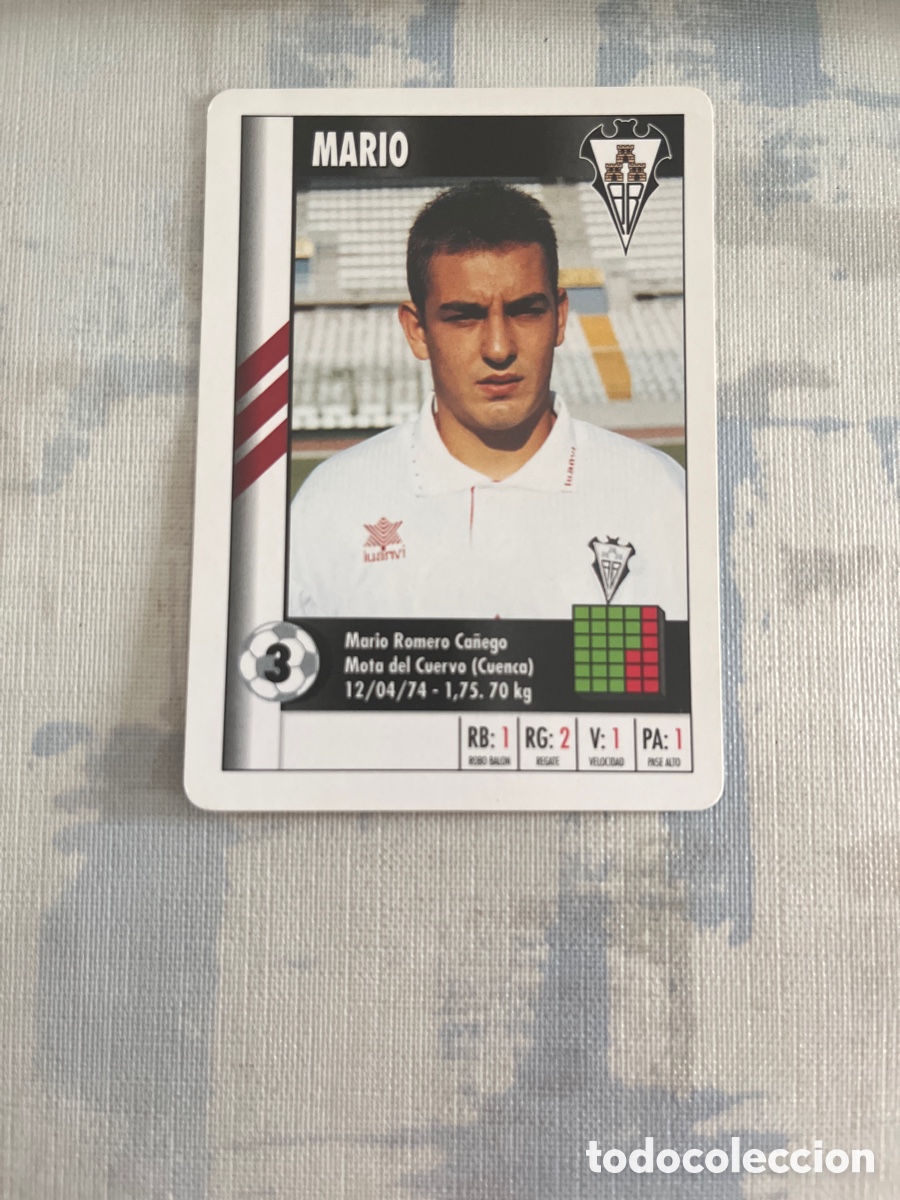 Cromos de f&uacute;tbol: MARIO ALBACETE SUPER GOL 95 96 MARCA LFP 1995 1996 CARTA TAMA&Ntilde;O FOURNIER EN PERFECTO ESTADO