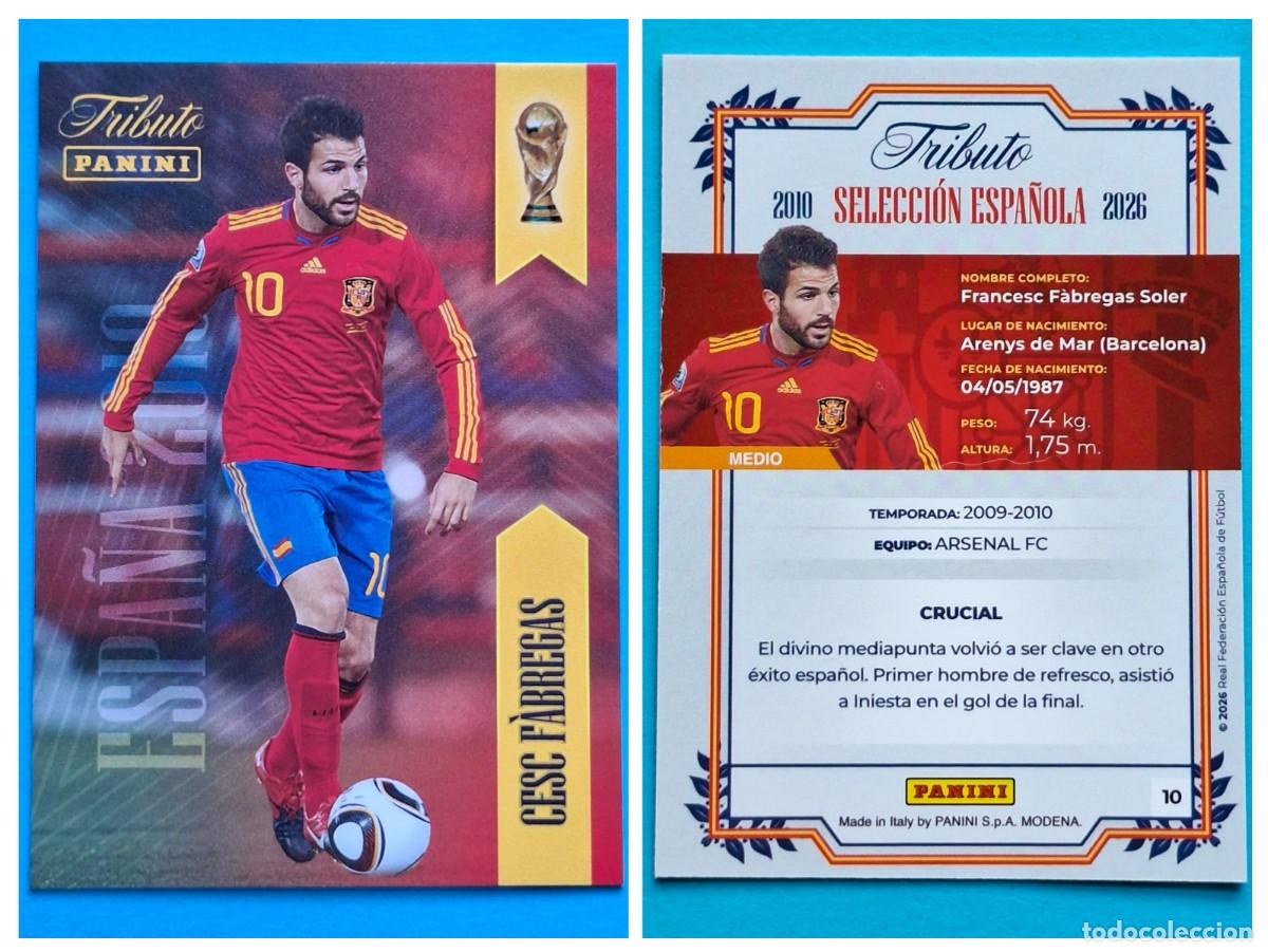 Cartes &agrave; collectionner de Football: #10 CESC (Sud&aacute;frica) - TRIBUTO Selecci&oacute;n ESPA&Ntilde;OLA 2010-2026 Panini Card SPAIN