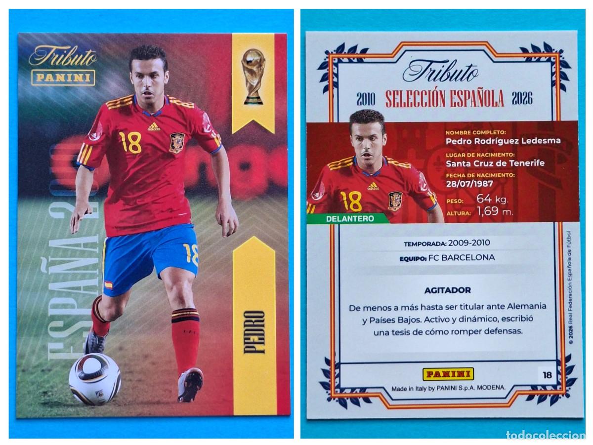 Figurine di Calcio: #18 PEDRO (Sud&aacute;frica) - TRIBUTO Selecci&oacute;n ESPA&Ntilde;OLA 2010-2026 Panini Card SPAIN