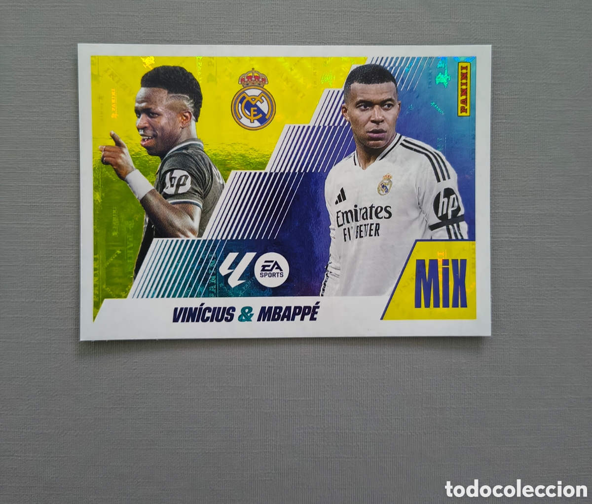 Cromos de f&uacute;tbol: LALIGA ESTE 2025 2026 EA SPORTS 25 26 ALBUM PANINI MIX N 22 REAL MADRID VINICIUS / MBAPP&Eacute;