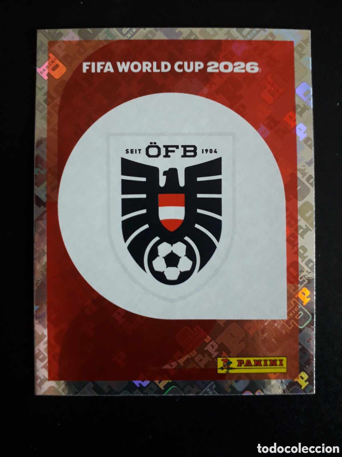 Fu&szlig;ball-Sticker: ESCUDO AUSTRIA AUT 1 MUNDIAL F&Uacute;TBOL 2026 FIFA WORLD CUP PANINI SIN PEGAR PEDIDO M&Iacute;NIMO 3&euro;