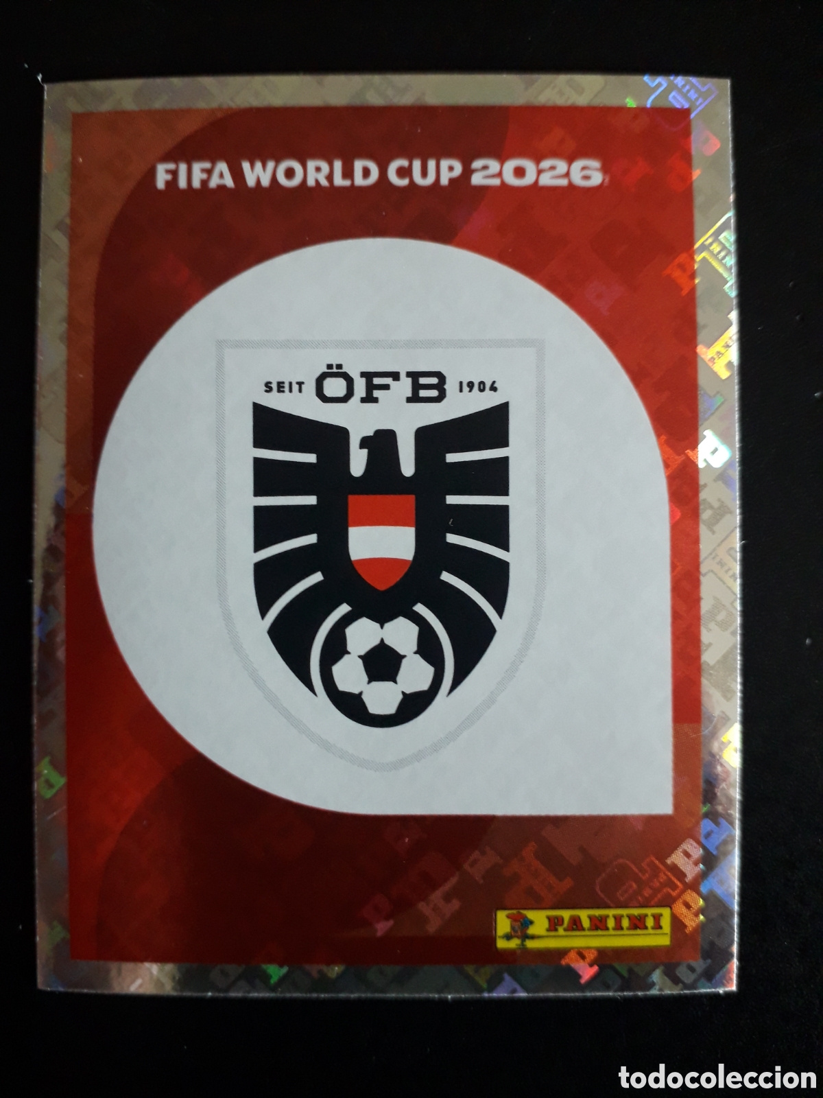 Cromos de Futebol: ESCUDO AUSTRIA AUT 1 MUNDIAL F&Uacute;TBOL 2026 FIFA WORLD CUP PANINI SIN PEGAR PEDIDO M&Iacute;NIMO 3&euro;