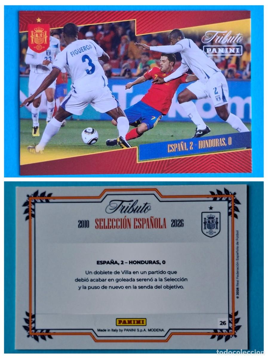 Cromos de Futebol: #26 ESPA&Ntilde;A 2 &ndash; HONDURAS 0 (Sud&aacute;frica) - TRIBUTO Selecci&oacute;n ESPA&Ntilde;OLA 2010-2026 Panini Card SPAIN