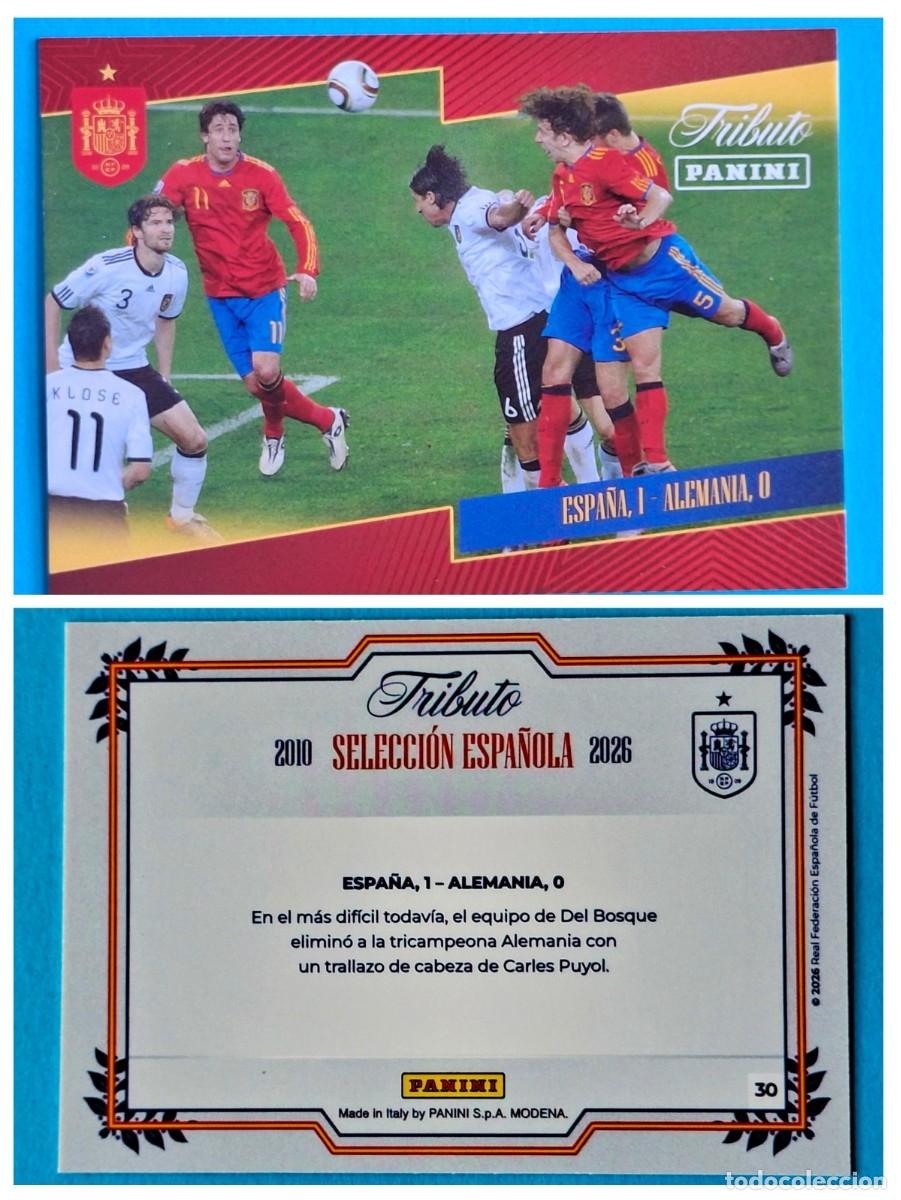 Fu&szlig;ball-Sticker: #30 ESPA&Ntilde;A 1 &ndash; ALEMANIA 0 (Sud&aacute;frica) - TRIBUTO Selecci&oacute;n ESPA&Ntilde;OLA 2010-2026 Panini Card SPAIN