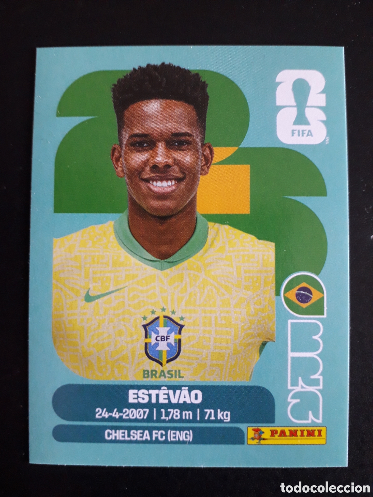 Fu&szlig;ball-Sticker: EST&Eacute;V&Atilde;O BRASIL BRA 20 MUNDIAL F&Uacute;TBOL 2026 FIFA WORLD CUP PANINI SIN PEGAR PEDIDO M&Iacute;NIMO 3&euro;