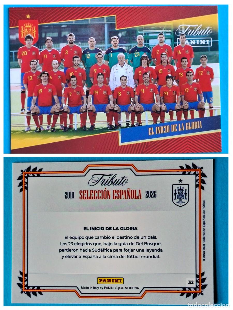 Cromos de F&uacute;tbol: #32 EL INICIO A LA GLORIA (Sud&aacute;frica) - TRIBUTO Selecci&oacute;n ESPA&Ntilde;OLA 2010-2026 Panini Card SPAIN