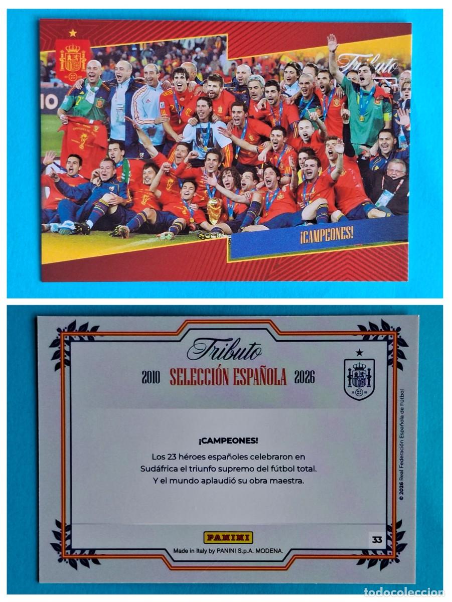 Cromos de F&uacute;tbol: #33 &iexcl;CAMPEONES! (Sud&aacute;frica) - TRIBUTO Selecci&oacute;n ESPA&Ntilde;OLA 2010-2026 Panini Card SPAIN
