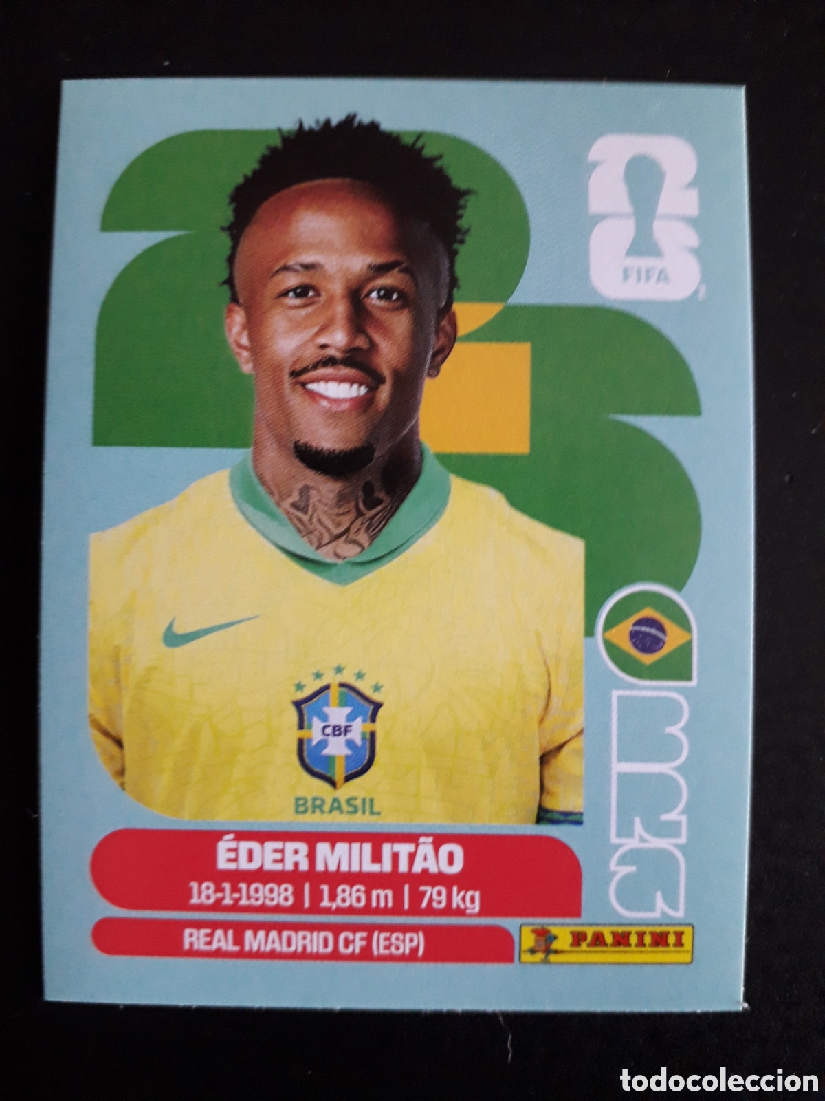 Cromos de F&uacute;tbol: MILIT&Atilde;O BRASIL BRA 5 MUNDIAL F&Uacute;TBOL 2026 FIFA WORLD CUP PANINI SIN PEGAR PEDIDO M&Iacute;NIMO 3&euro;