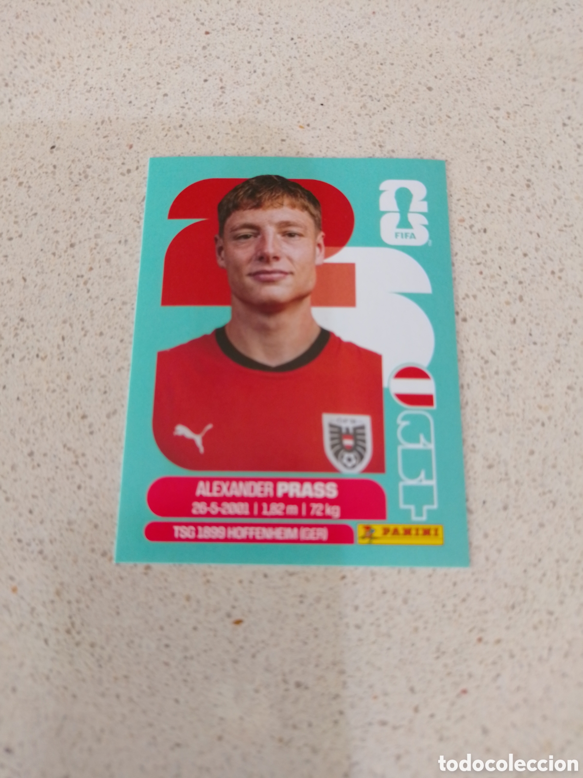 Cromos de F&uacute;tbol: CROMO NUMERO 9 PRASS AUSTRIA. MUNDIAL 2026. PANINI.