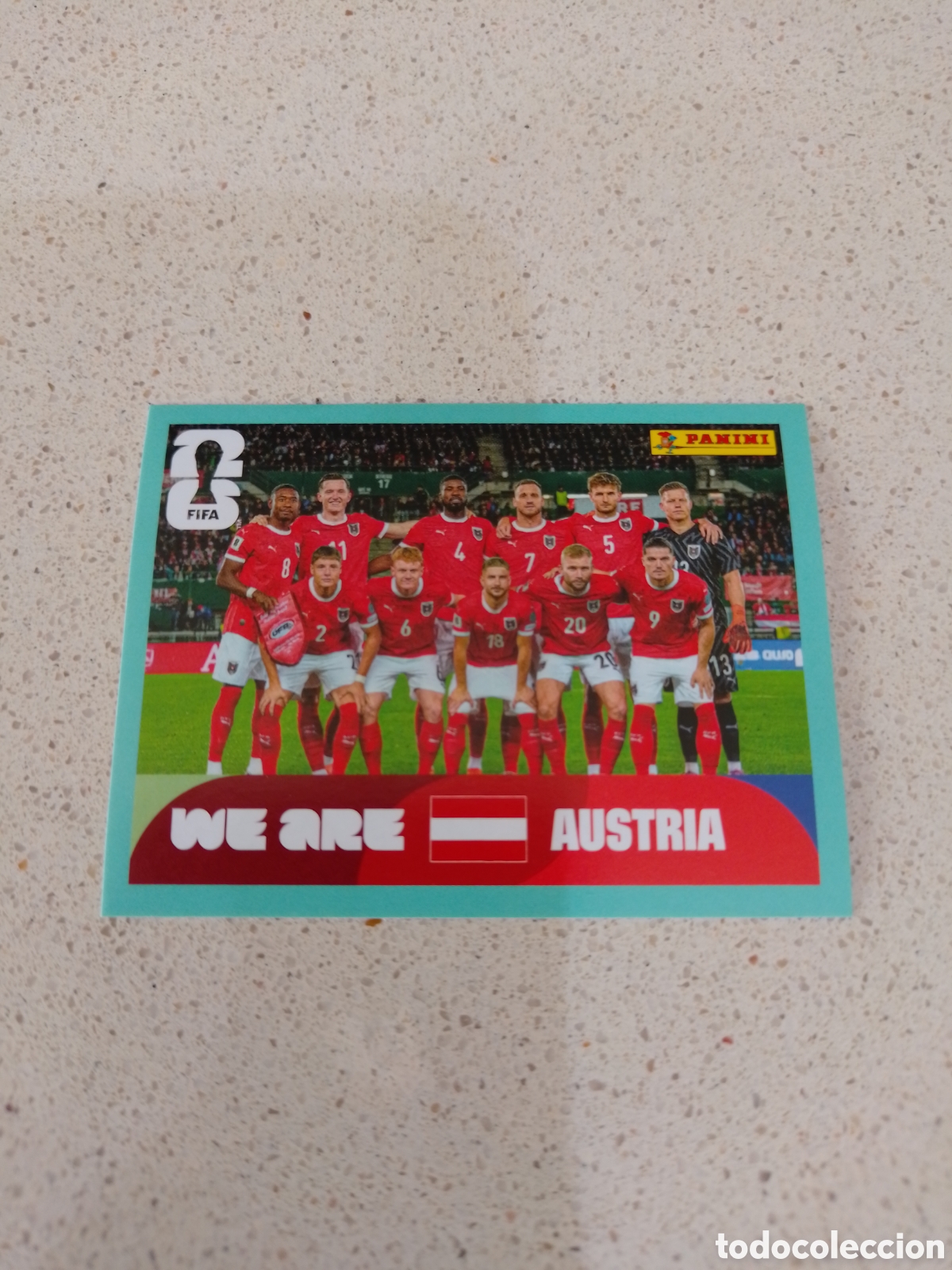 Cromos de F&uacute;tbol: CROMO NUMERO 13 EQUIPO AUSTRIA. MUNDIAL 2026. PANINI.