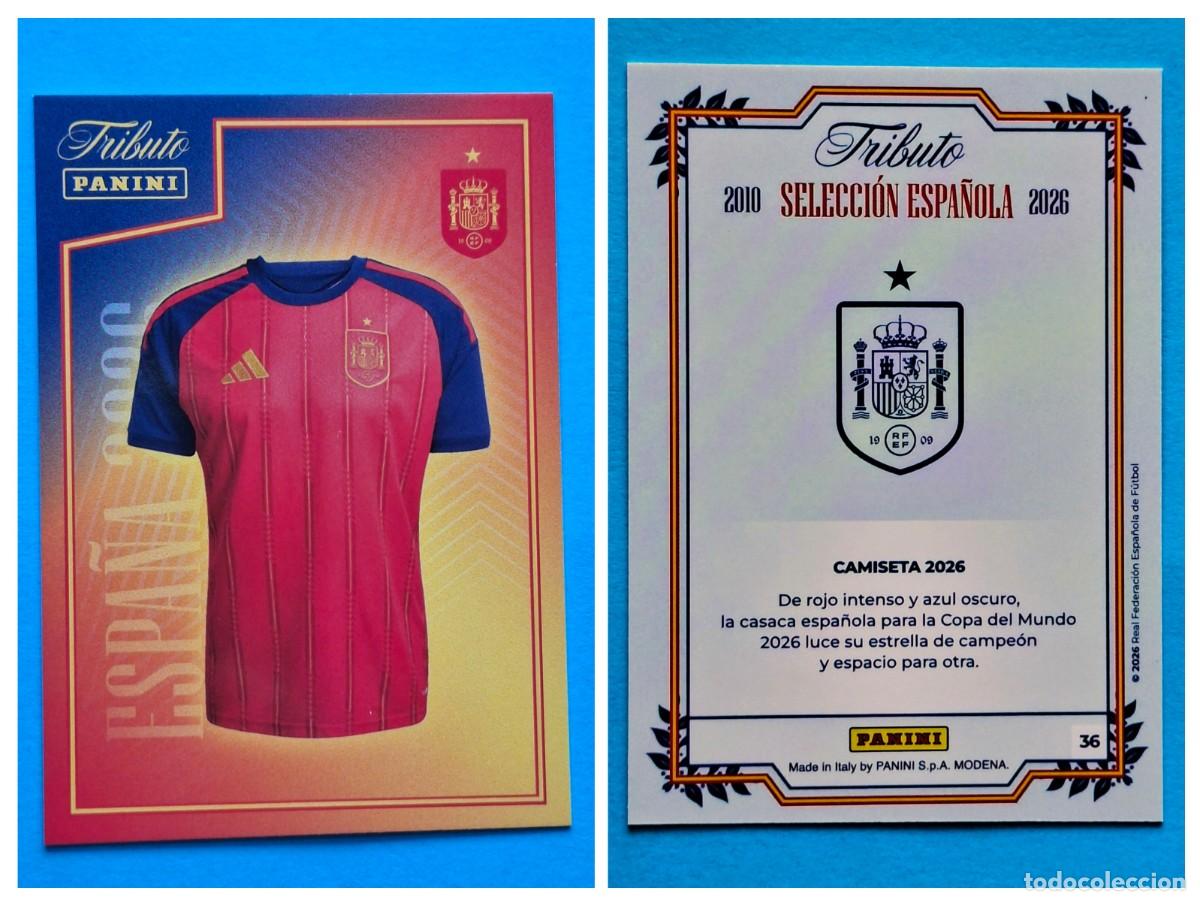 Cromos de F&uacute;tbol: #36 CAMISETA 2026 (La Roja) - TRIBUTO Selecci&oacute;n ESPA&Ntilde;OLA 2010-2026 Panini Card SPAIN